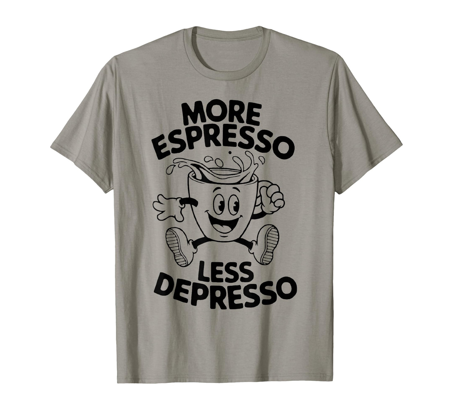 Vintage More Espresso Less Depresso Funny Coffee T-Shirt