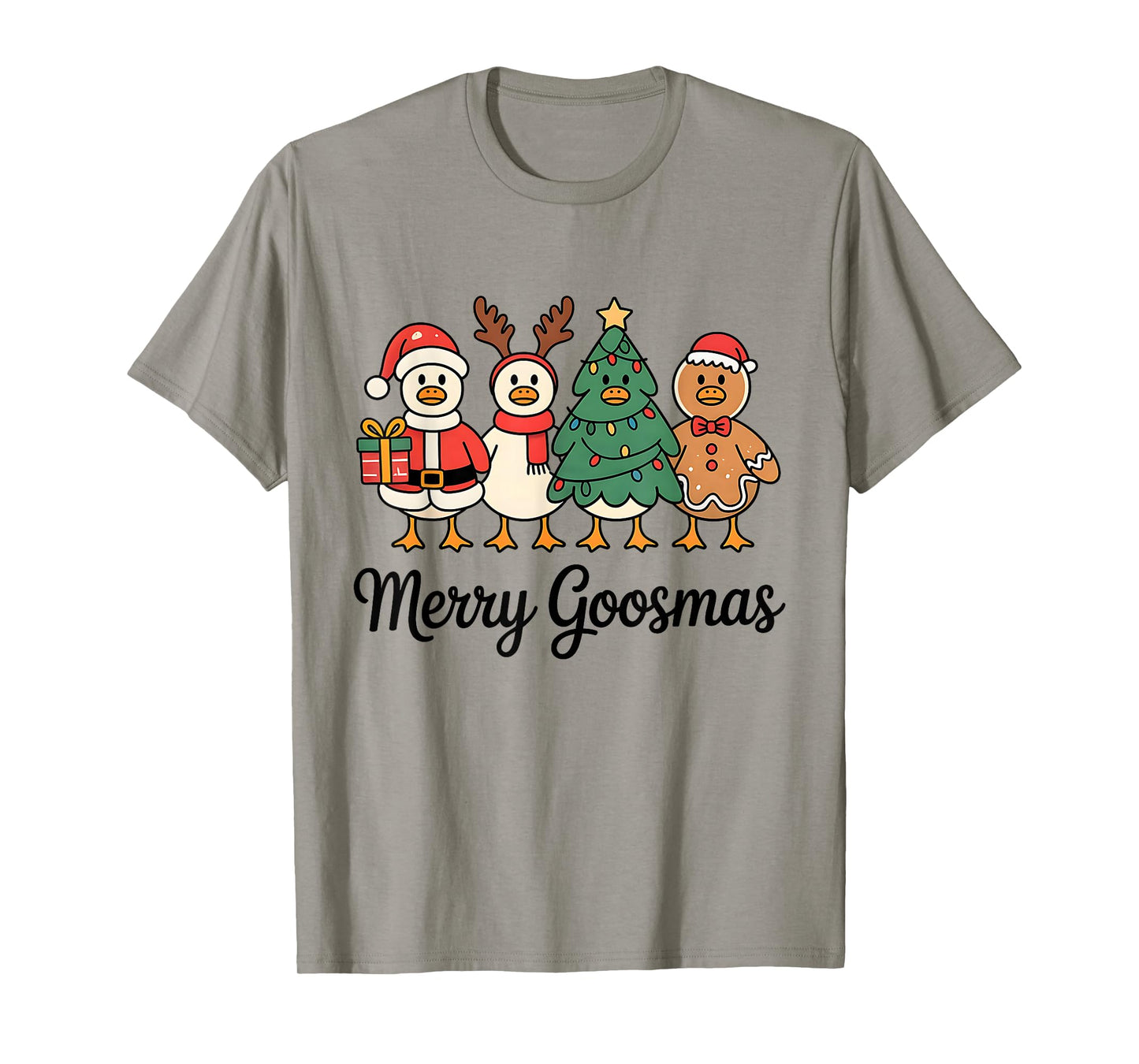 Merry Goose on The Loose Funny Christmas Silly Humor T-Shirt