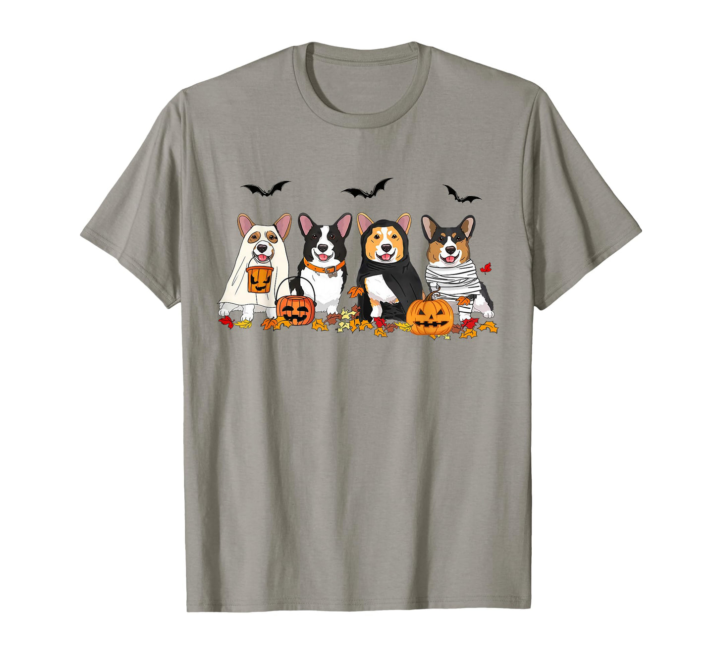Corgi Dog Ghost Witch Pumpkin Halloween Costume Dog Lover T-Shirt