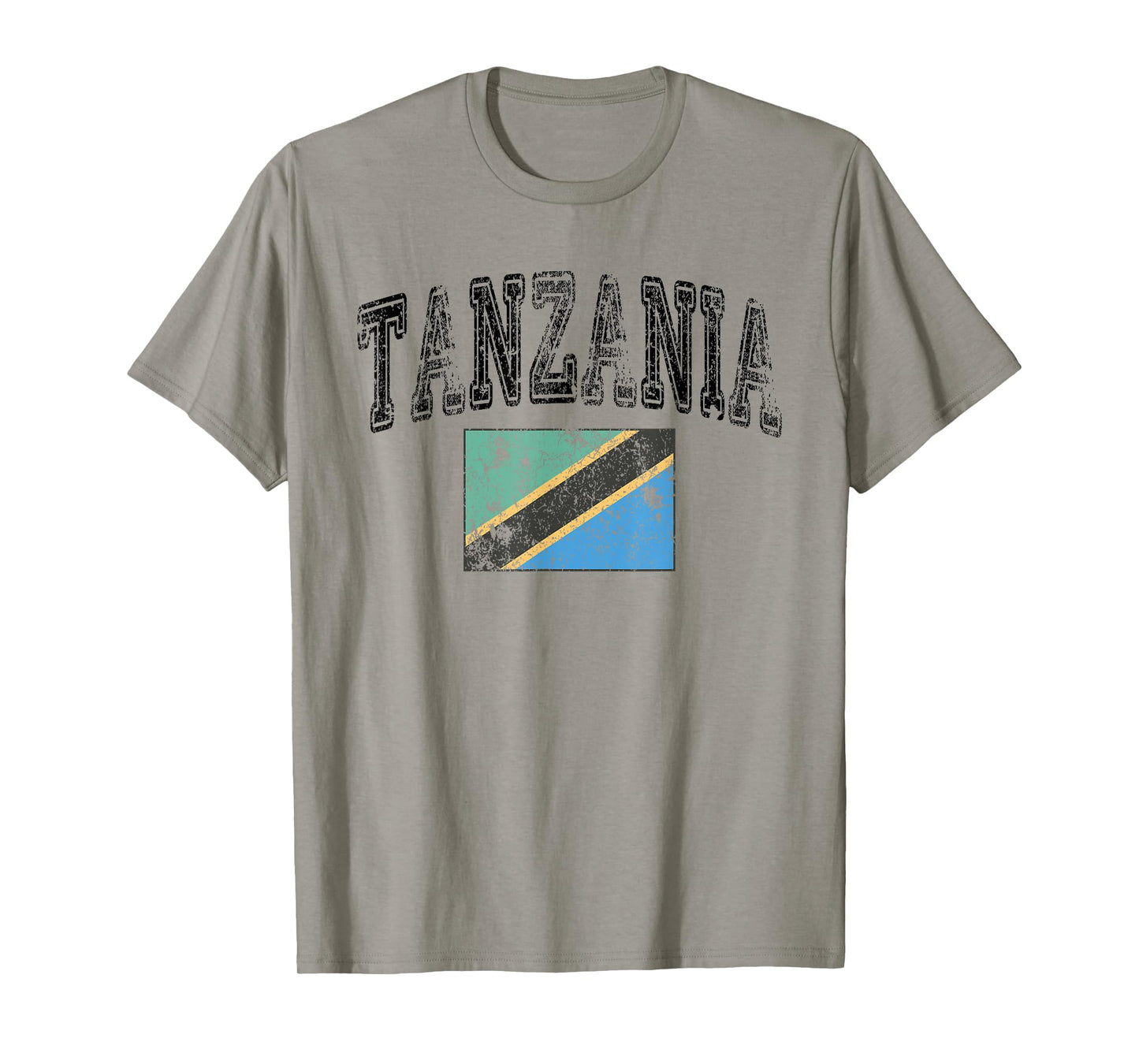 Vintage Retro Faded Tanzania Flag Tanzanian Pride T-Shirt