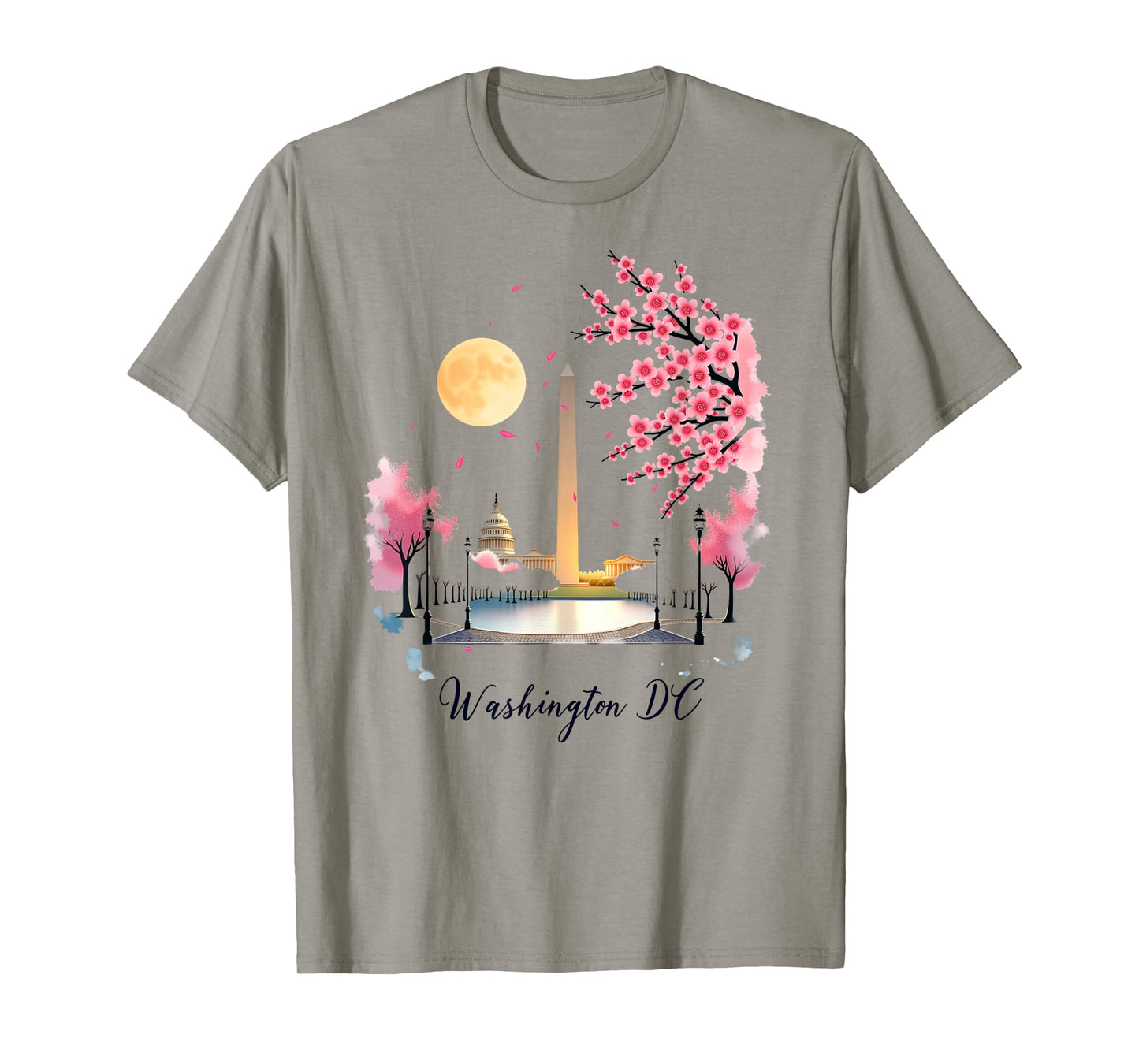 Retro Vintage Washington DC Pride Souvenir Cherry Blossom T-Shirt