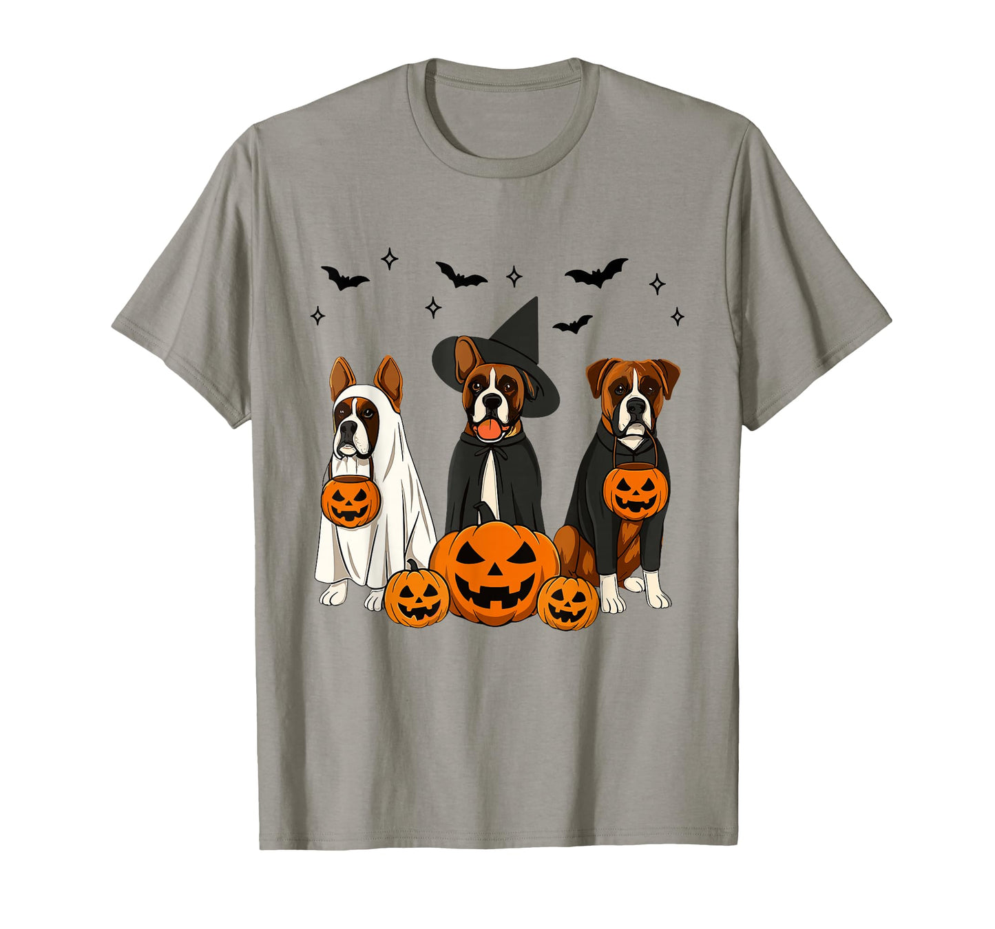 Witch Boxer Dog Halloween Ghost Boxer Dog Mom Dog Lover T-Shirt