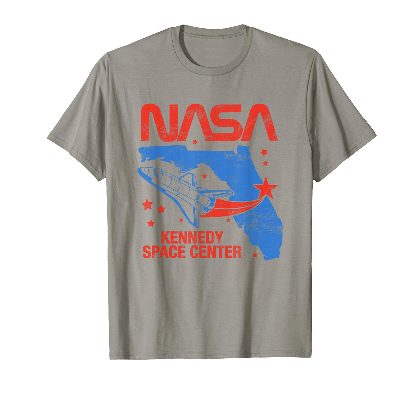 NASA Iconic Kennedy Space Center Vintage Big Chest Poster T-Shirt