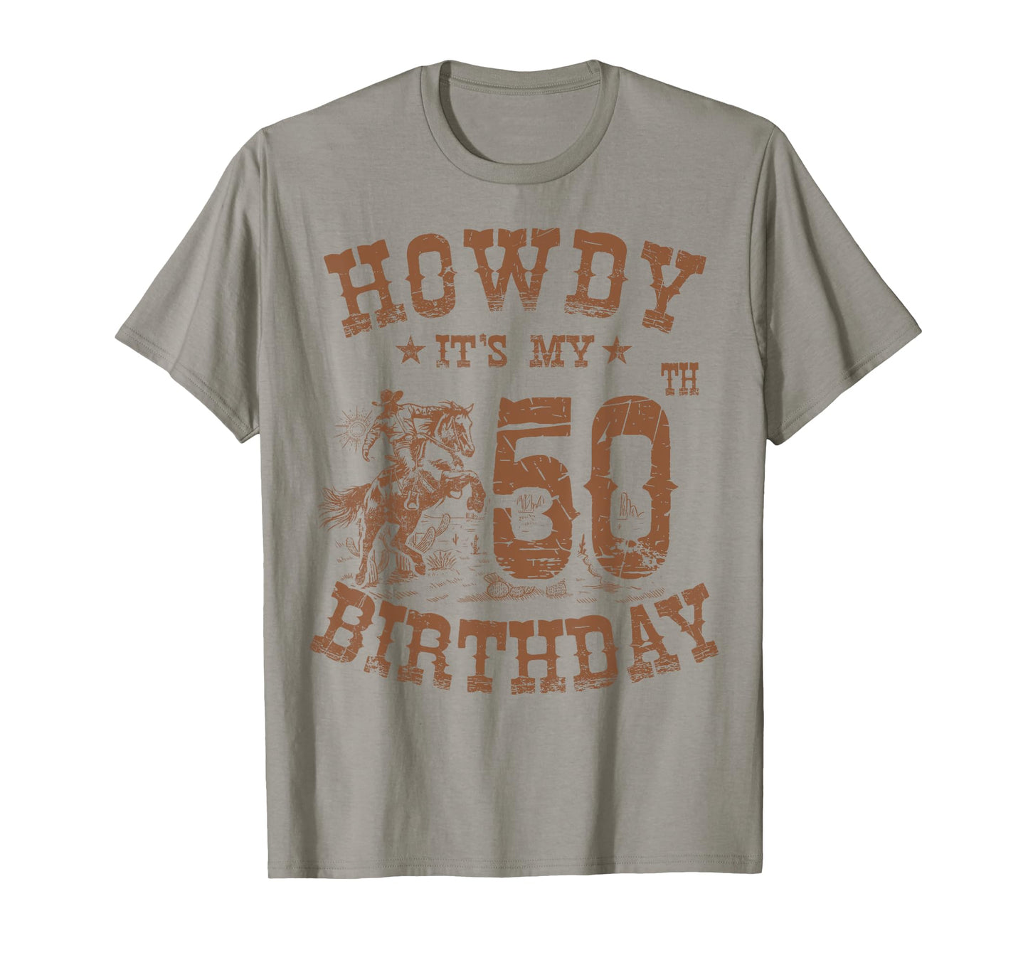 Howdy It's My 50th Birthday Western Cowboy 50 Years Old Bday T-Shirt