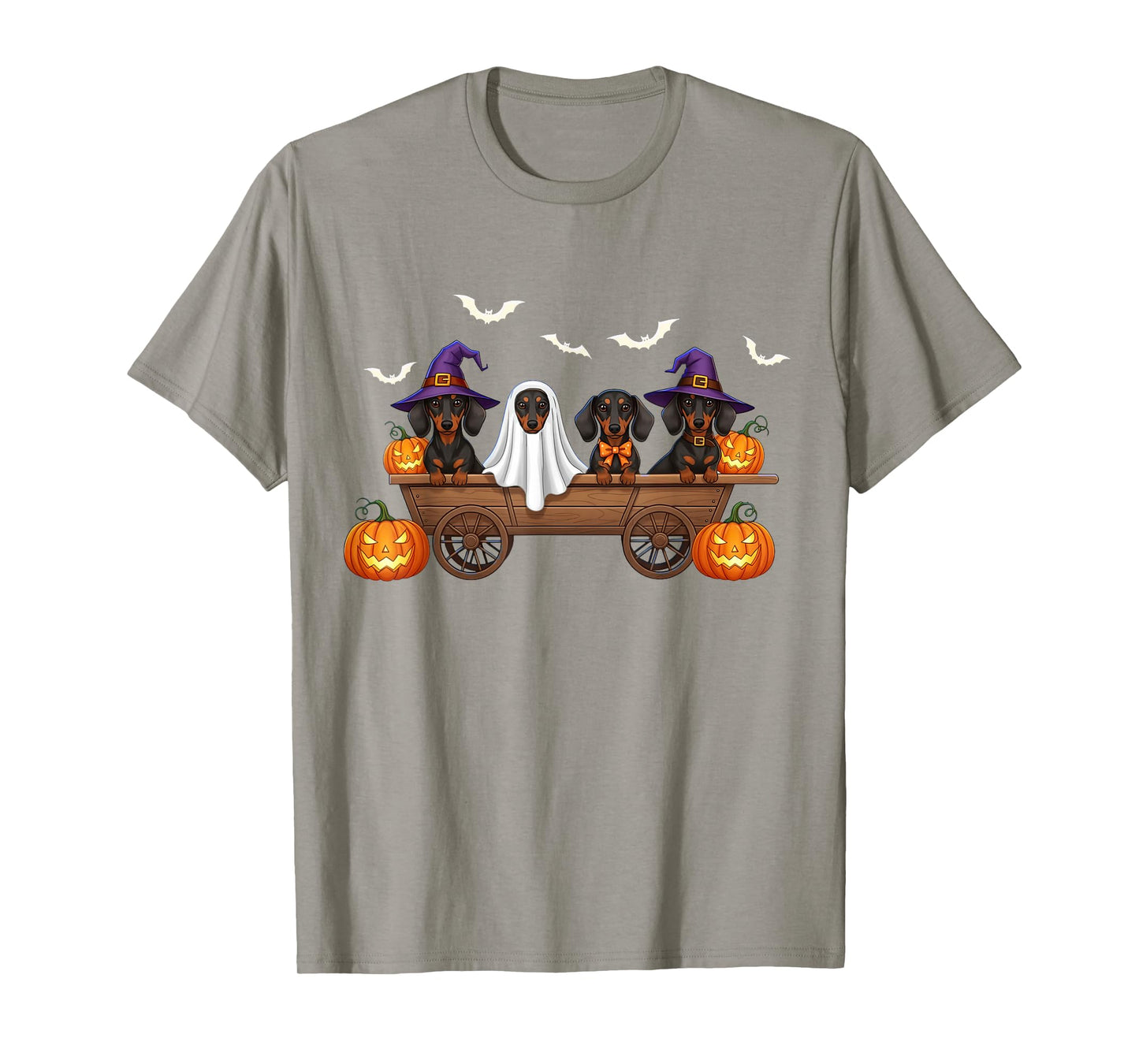 Happy Halloweiner Dachshund Dog Witch Fall Pumpkin Pet Owner T-Shirt