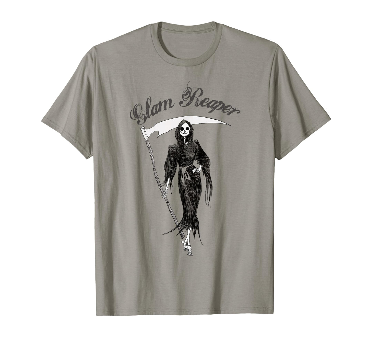 Glam Reaper Easy Costume for Halloween Parties Fun Wear T-Shirt