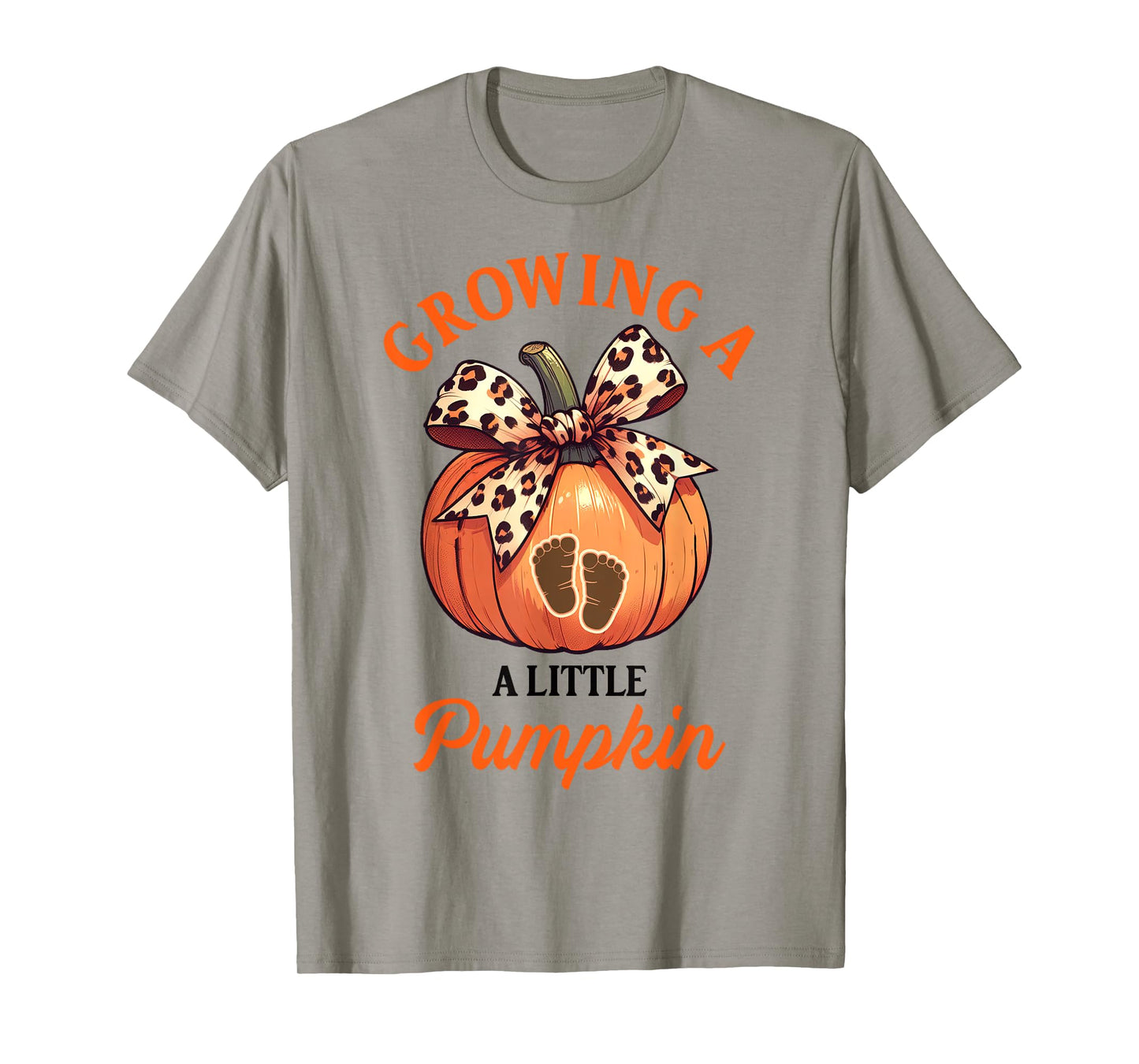 Fall Lover Fall Vibes Mommy To Be Outfit Pregnancy Thanksgiving Growing Little A Pumpkin T-Shirt