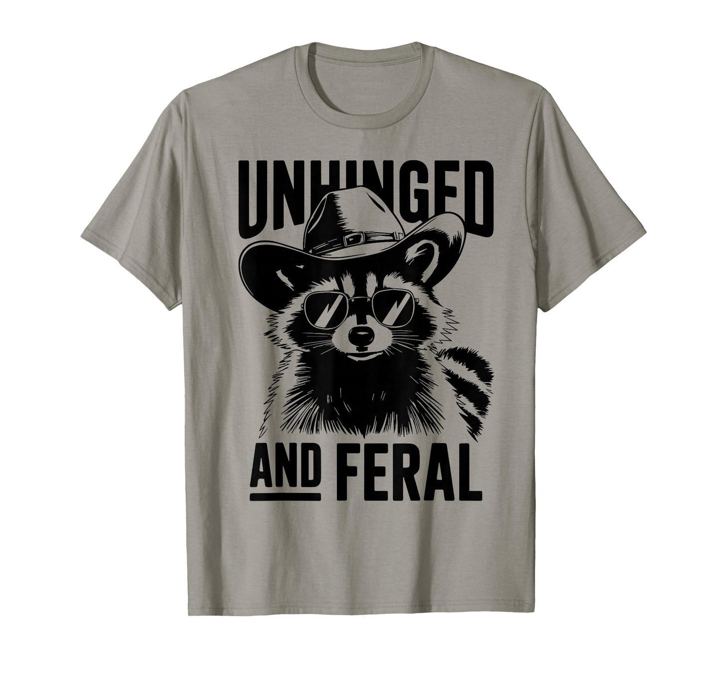 Raccoon Unhinged And Feral Funny Raccoon Cowboy T-Shirt