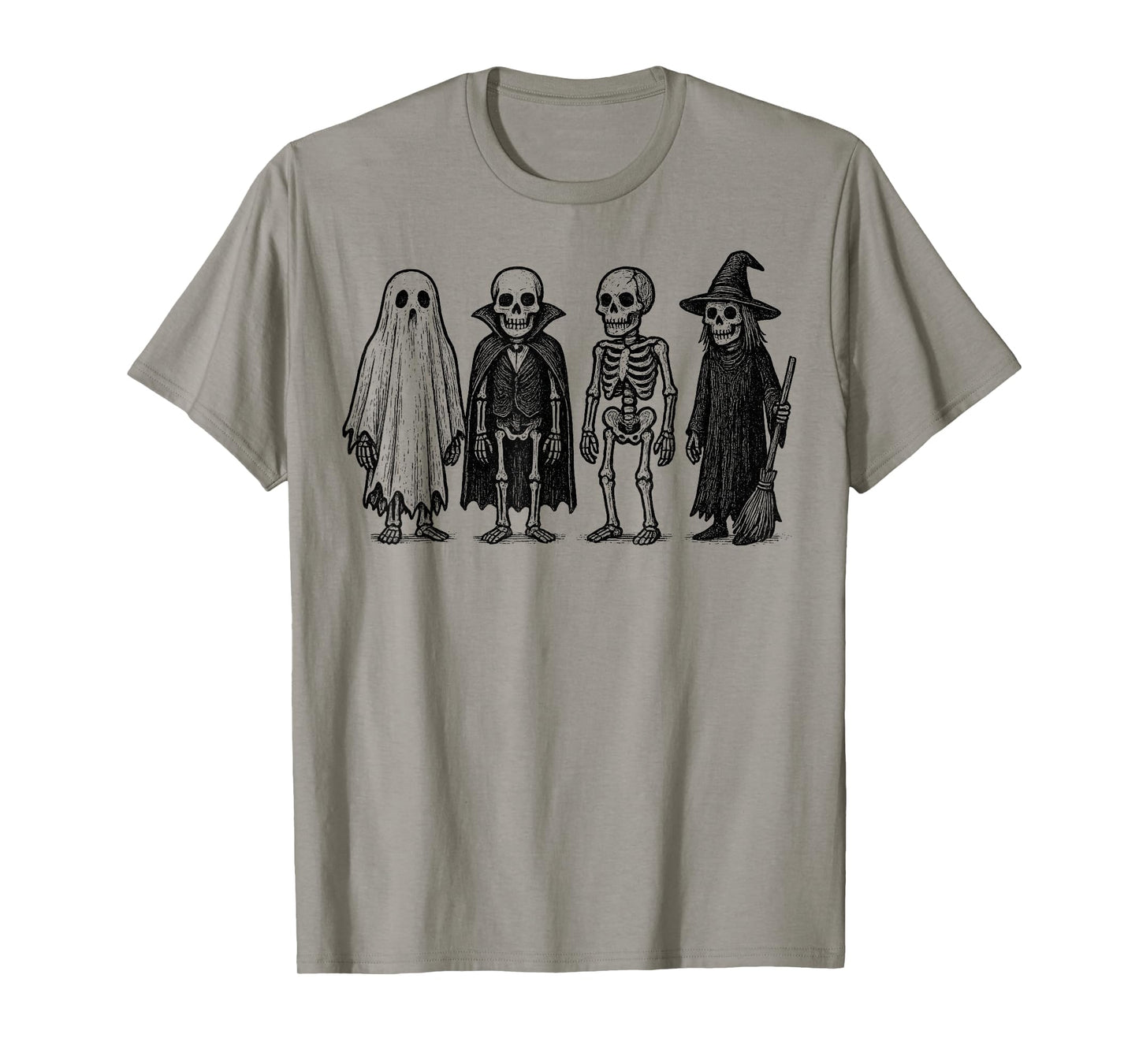 Skeleton Ghost Witch Zombie Halloween for Kids Boys Girls T-Shirt