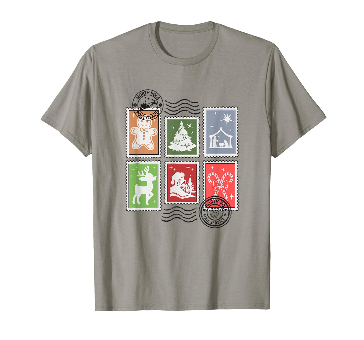 Christmas Postage Stamps Santa Mail T-Shirt