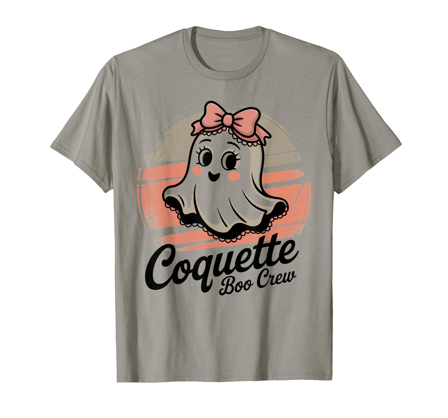 Coquette Boo Crew Cute Ghost Girl with Pink Halloween Party T-Shirt