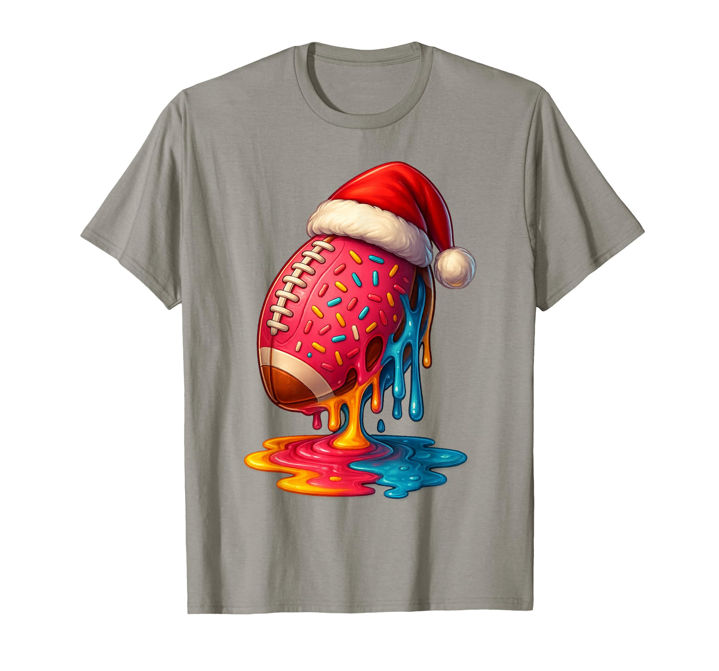 American Football Ice Cream Drip Boys Girls Christmas T-Shirt