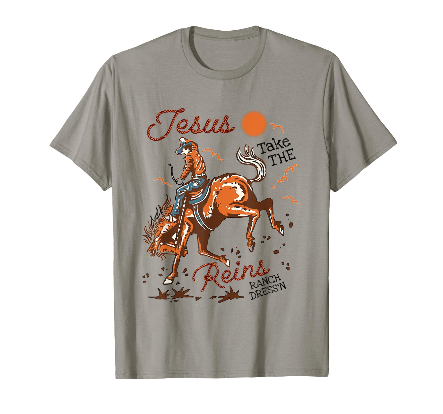Jesus Take The Reins Vintage Cowboy T-Shirt