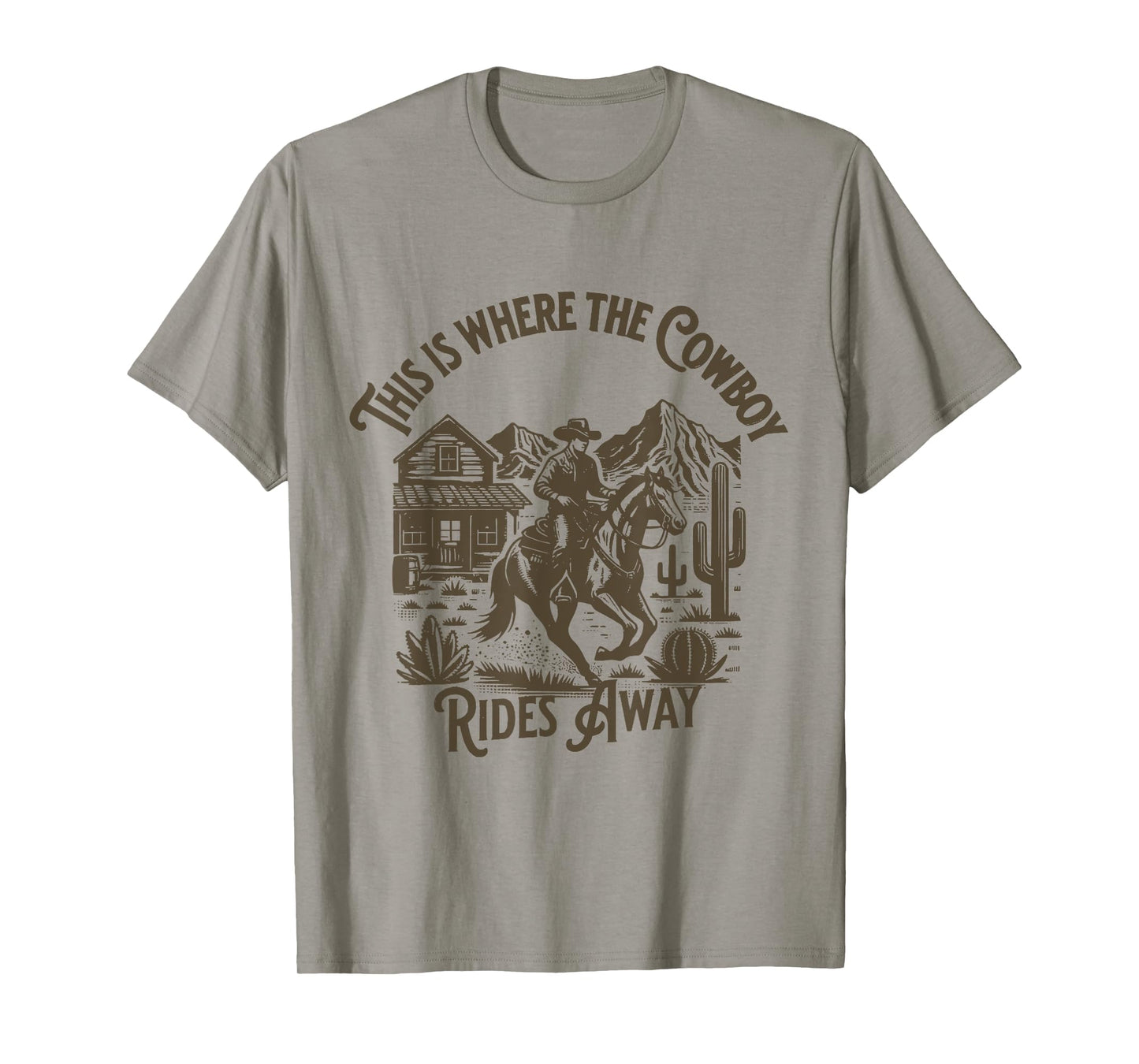 This is Where the Cowboy Rides Away Shirt, Vintage Cowboy T-Shirt