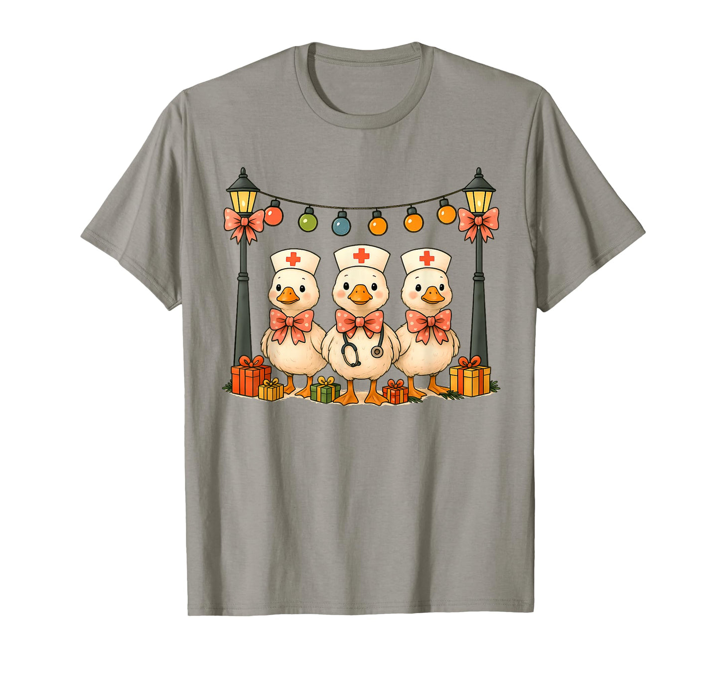 Silly Goose Nurse Christmas Xmas Vibes Nursing RN ICU T-Shirt