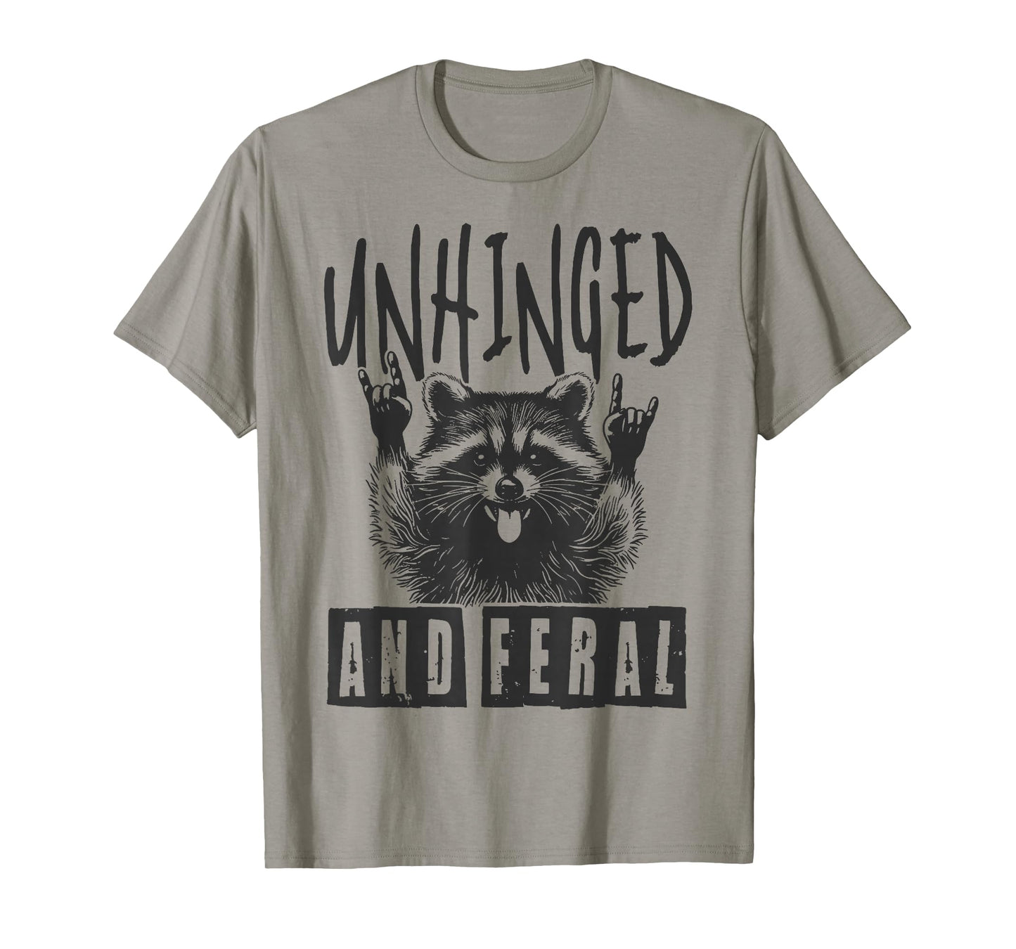 Raccoon Unhinged And Feral Retro T-Shirt