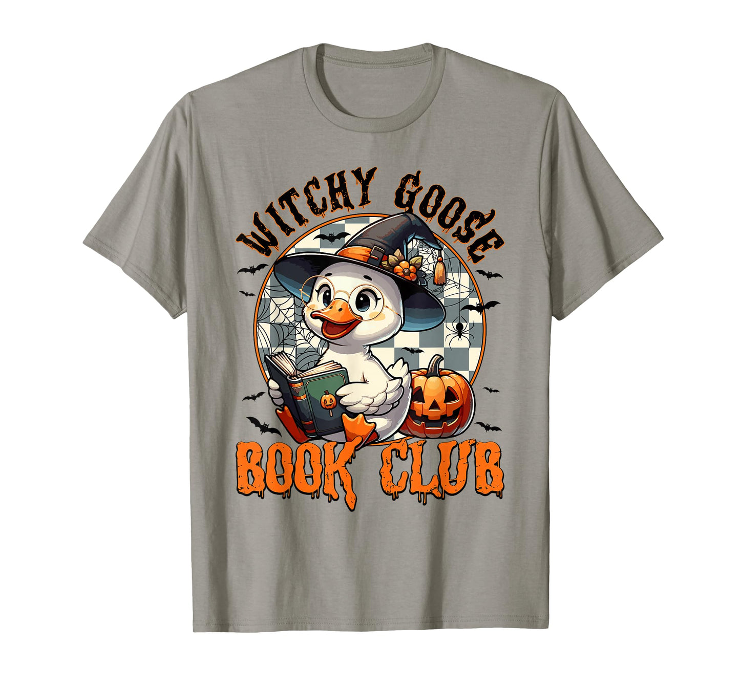 Groovy Witchy Goose- Book Club Happy Halloween Costume Day T-Shirt