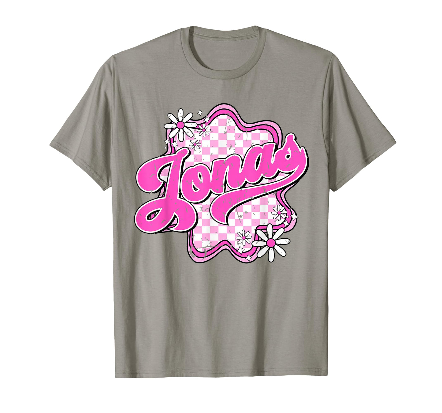 Floral Jonas First Name I Love Jonas Groovy 80's Vintage T-Shirt