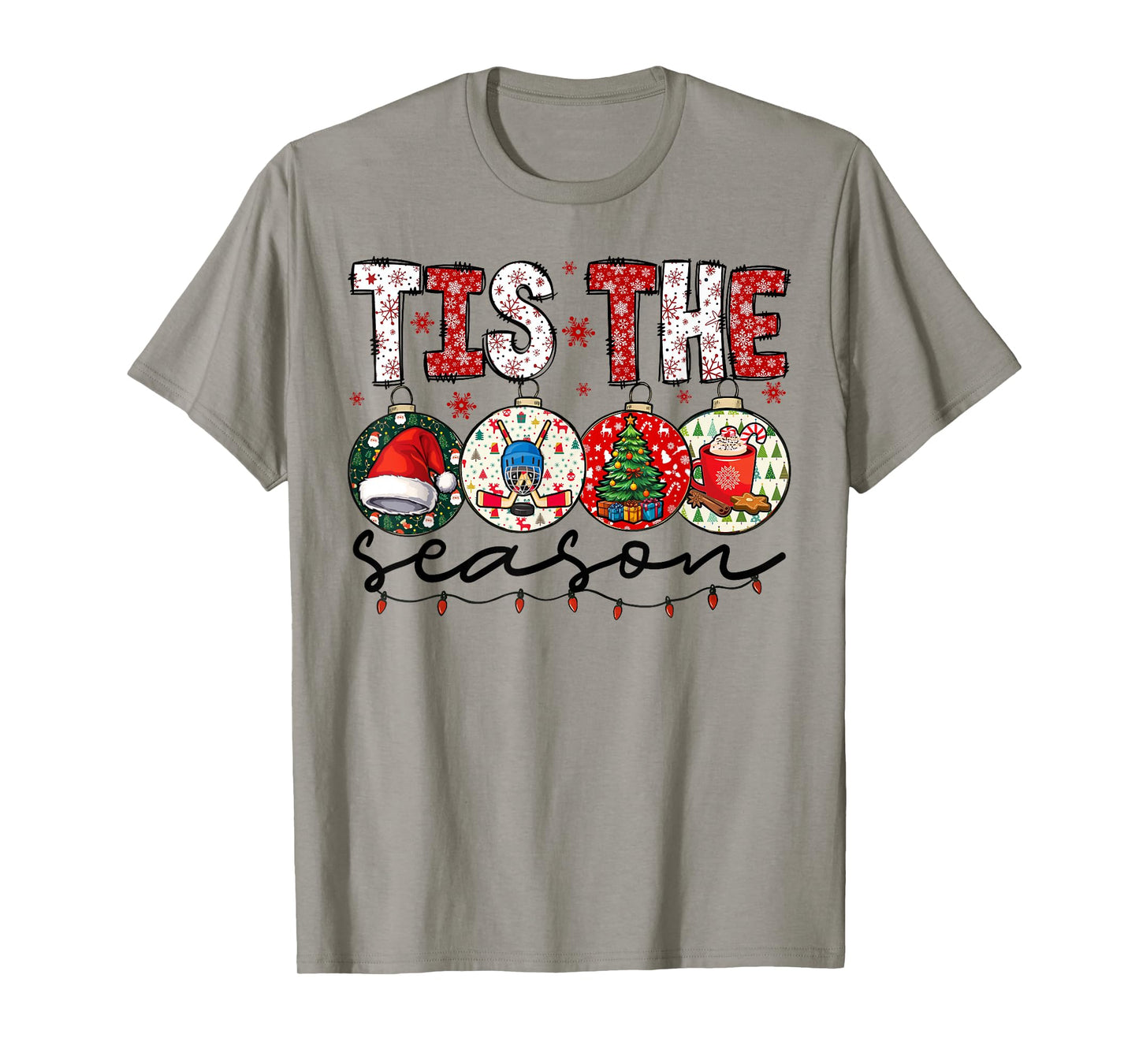 Christmas Xmas Vibes Hockey Lover Hockey Player Winter T-Shirt
