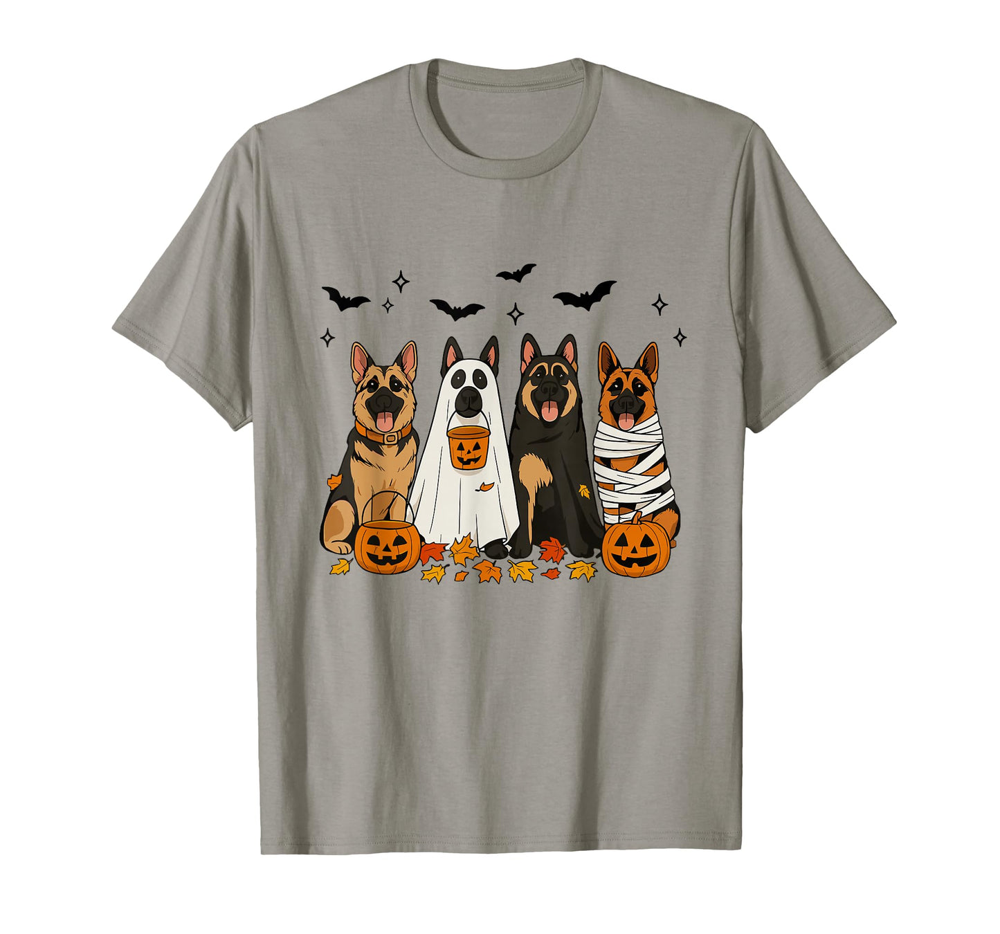 Fall German Shepherd Halloween Witch German Shepherd Dog Mom T-Shirt