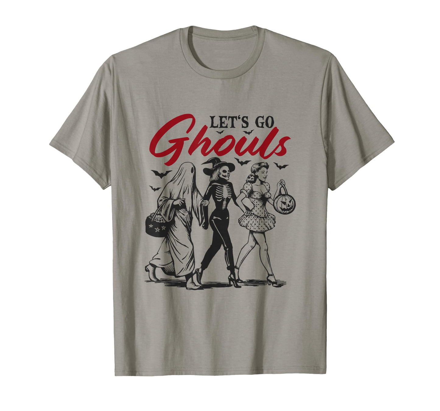Let’s Go Ghouls Retro Halloween Party Design T-Shirt