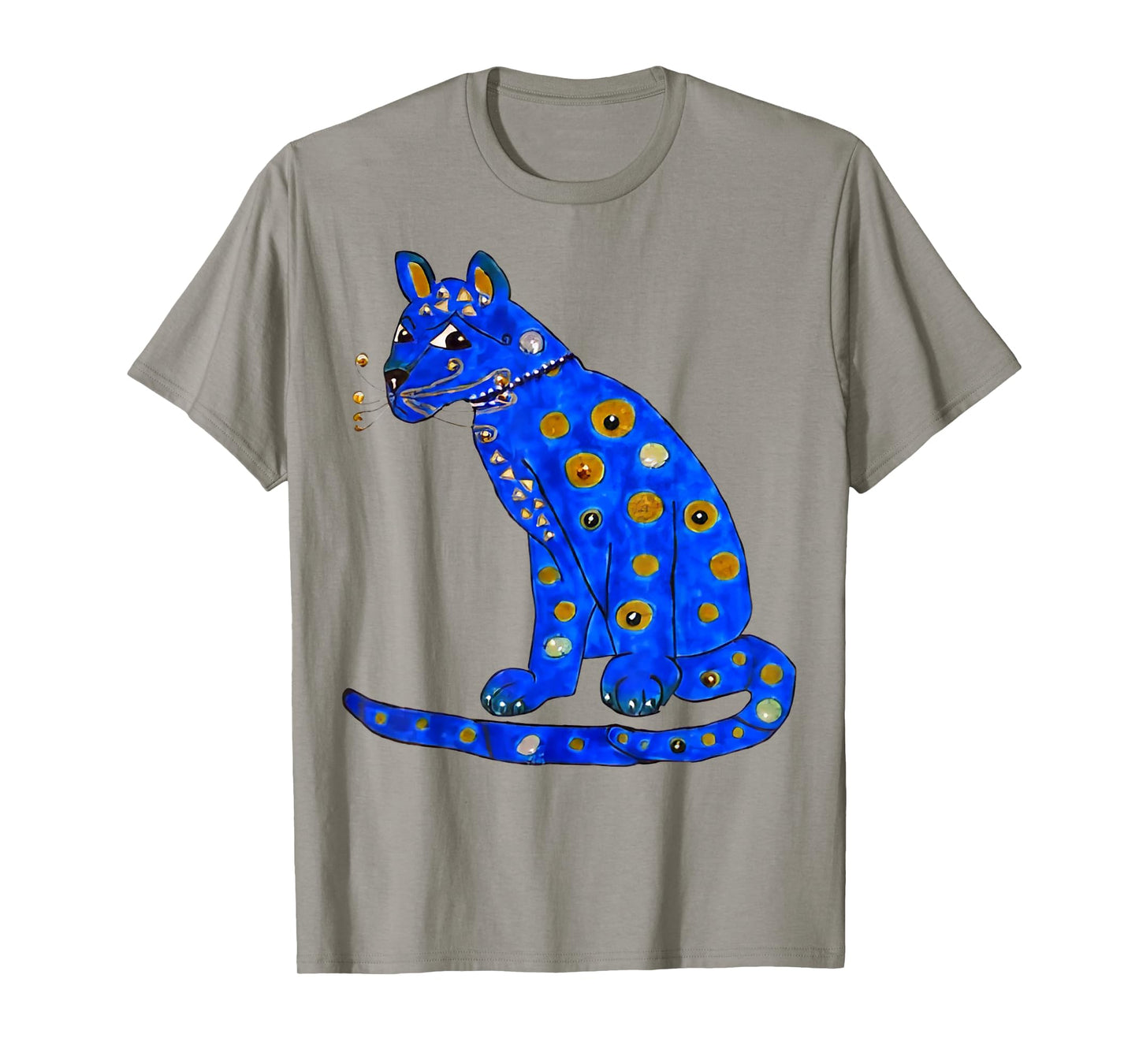 Cute Pet In My Heart Unisex-Adults Blue Ugly Blue Cat T-Shirt