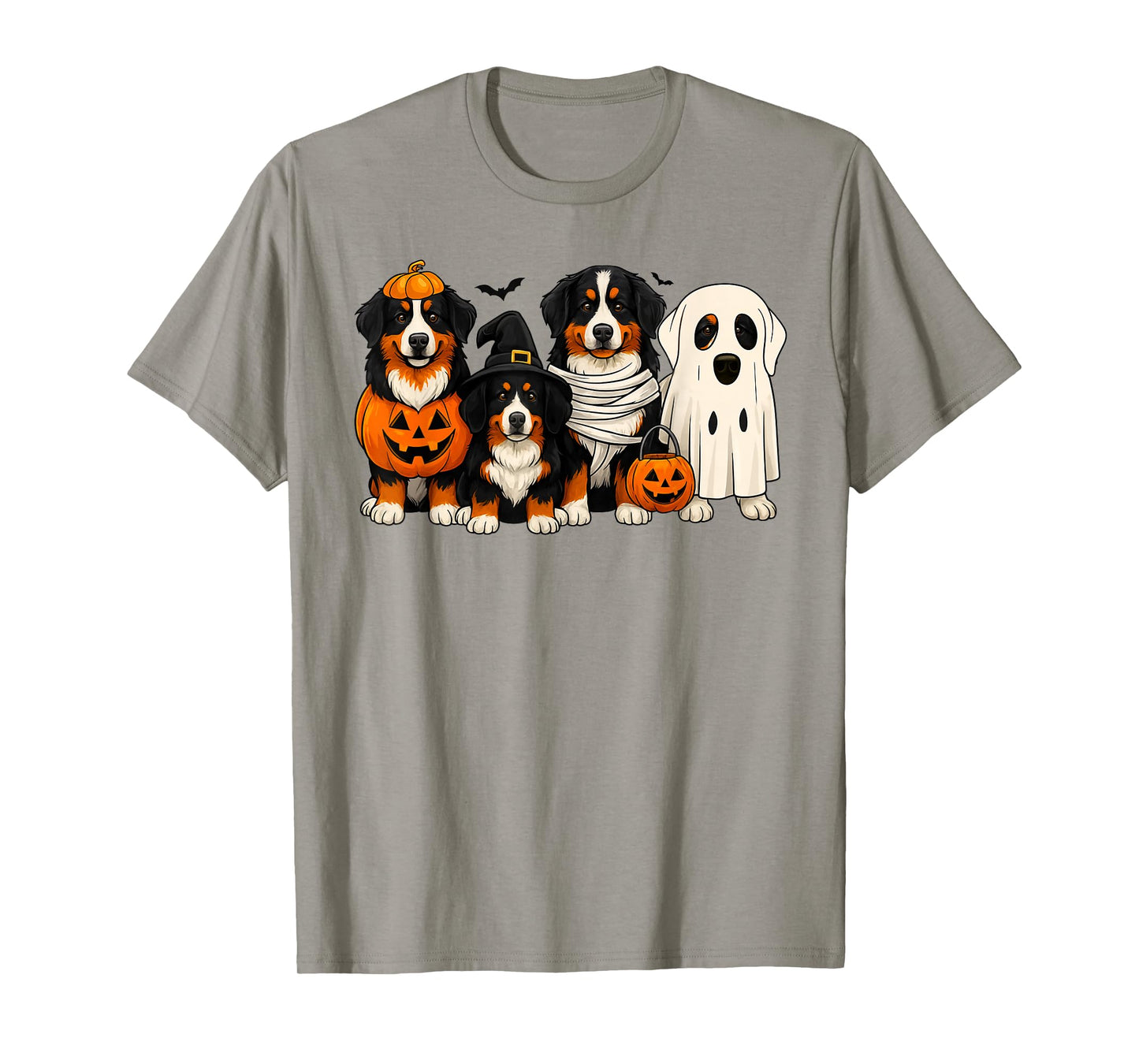Bernese Mountain Dog Mom Halloween Vibes Spooky Pumpkin T-Shirt