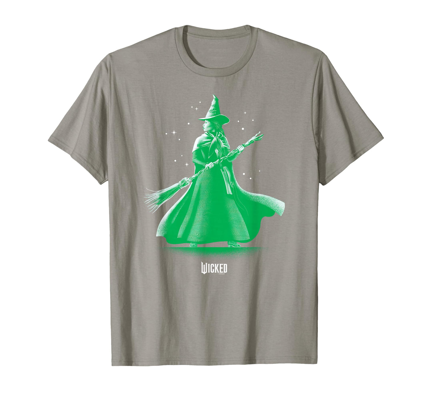 Wicked Unisex-Adults Classic Fit Green Elphaba Pose Tonal T-Shirt