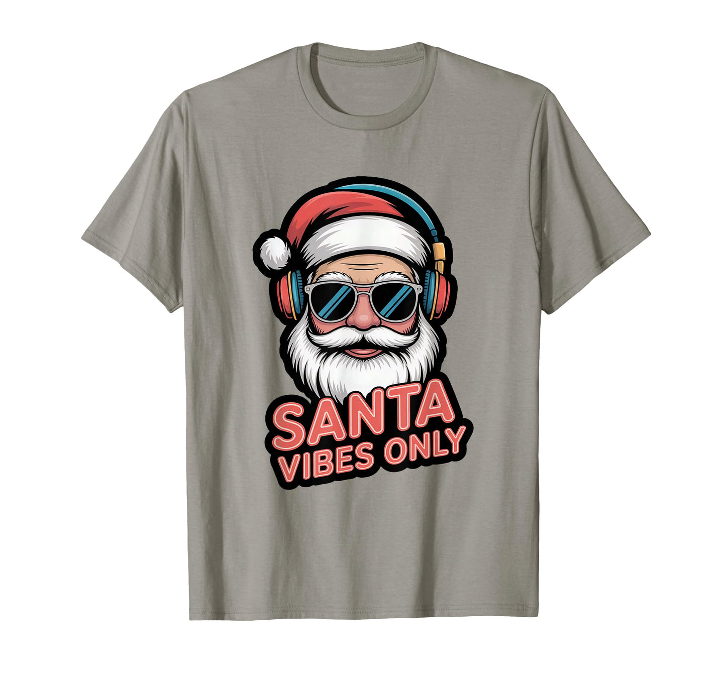 Santa Vibes Only Funny Pop Culture Christmas Holiday Party T-Shirt