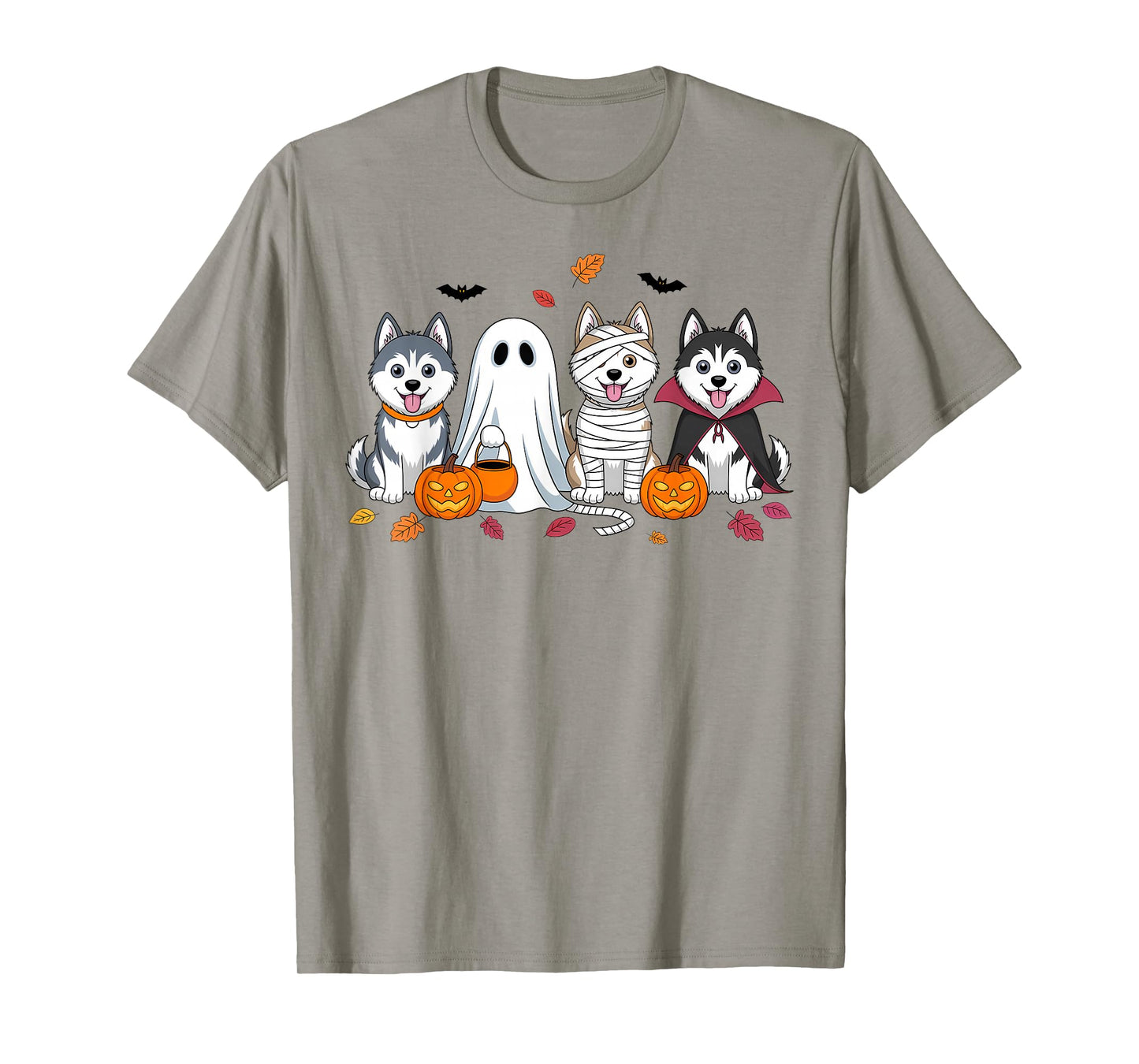 Husky Ghost Dogs Cute Husky Dressed As Ghost Halloween Dog T-Shirt
