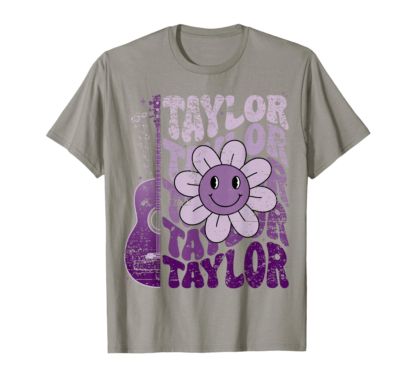 Taylor First Name I Love Taylor Girl Groovy 80's Vintage T-Shirt