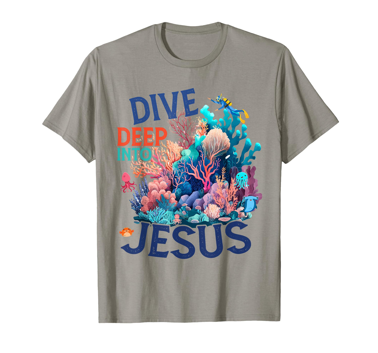 Dive Deep Into Jesus VBS 2024 Scuba Diving Underwater T-Shirt