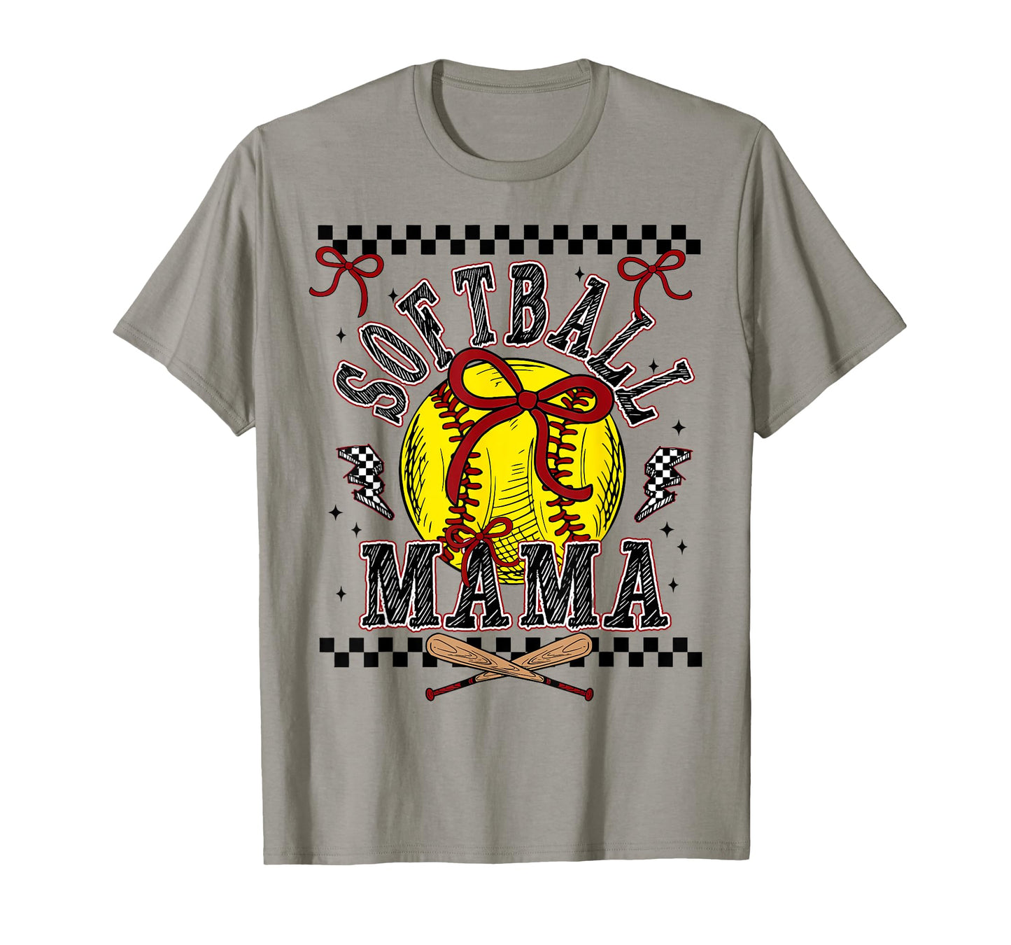 Softball Mama Coquette Softball Game Day Softball Mom Mother T-Shirt