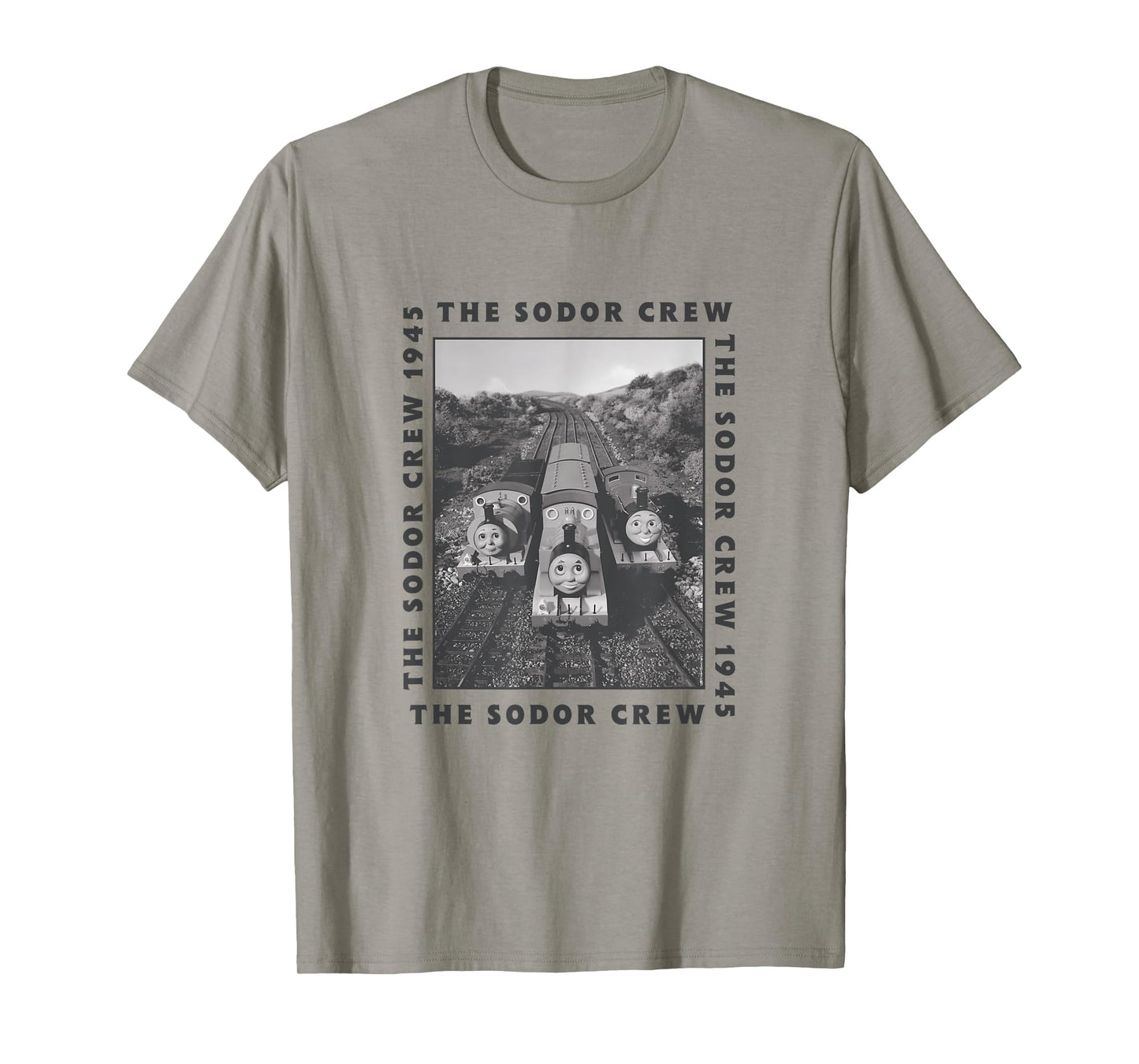 Thomas & Friends - The Sodor Crew Black and White Photo T-Shirt