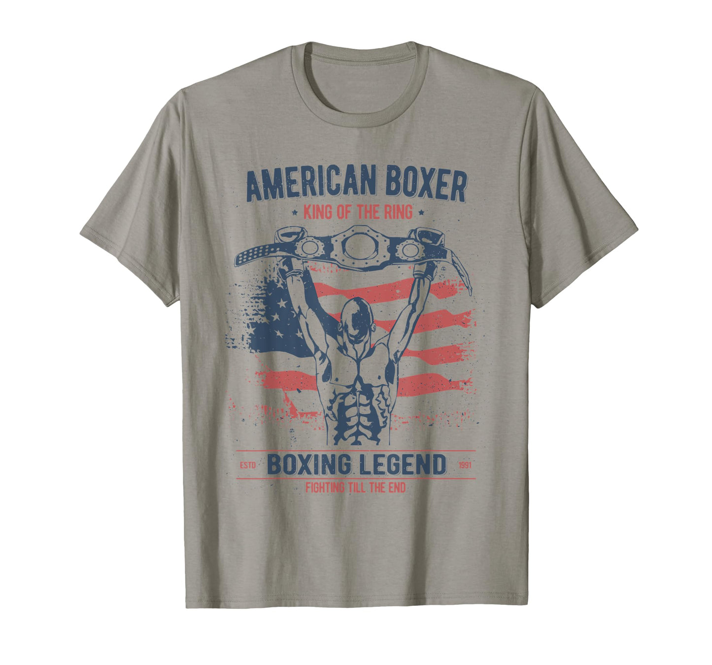 Boxing Shirts for Men Vintage Style Gifts USA American Boxer T-Shirt