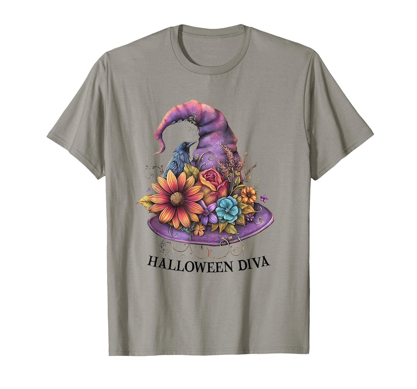 Halloween Diva Witch Hat Fun Look for Party Women T-Shirt