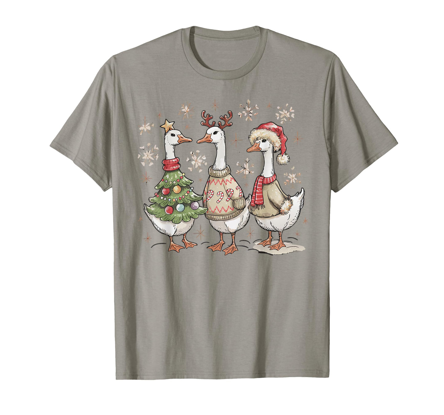 Funny Christmas Goose Tree Sweater Santa Holiday Farm Animal T-Shirt