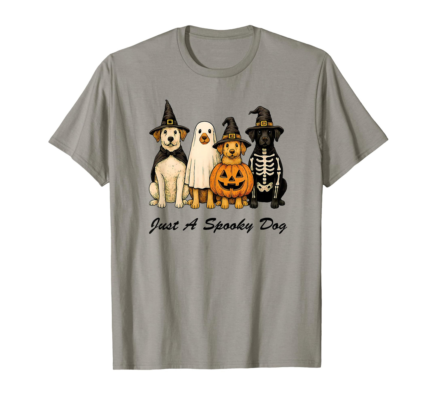 Just A Spooky Dog Halloween Dog Men Women T-Shirt