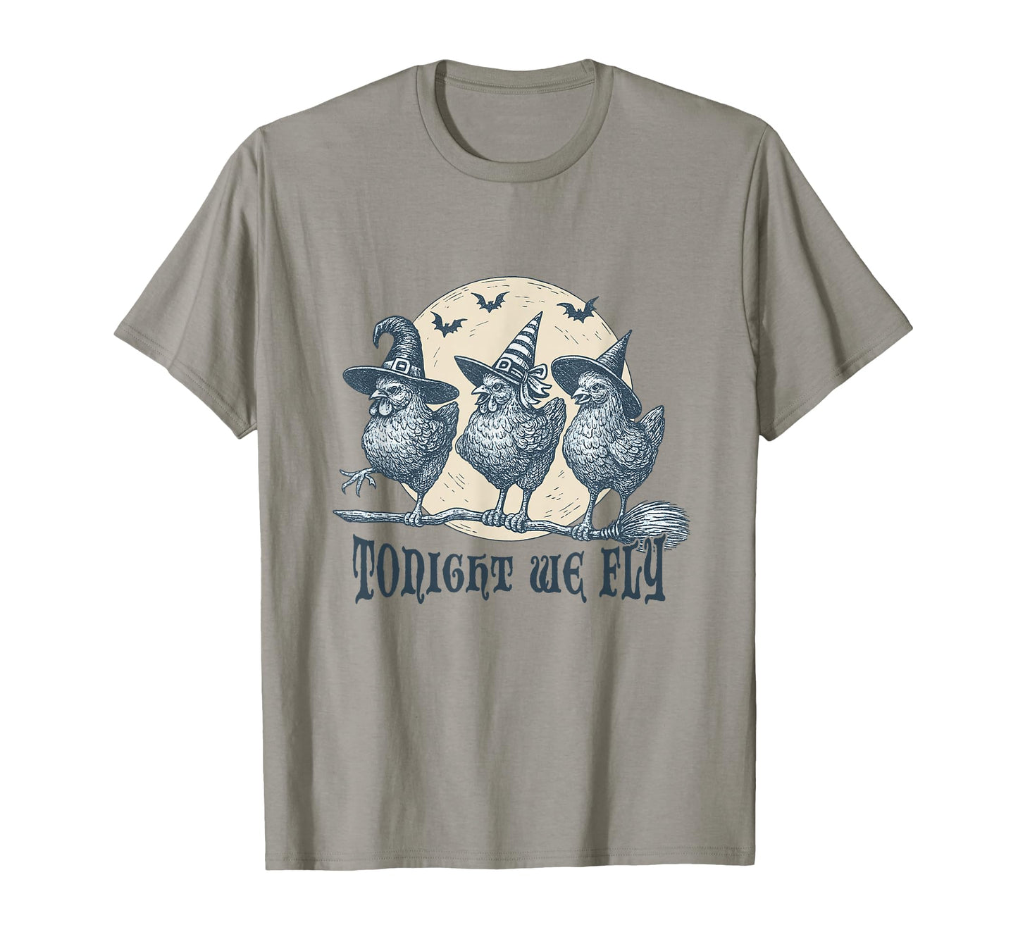 Tonight We Fly Funny Chicken Witches Halloween T-Shirt