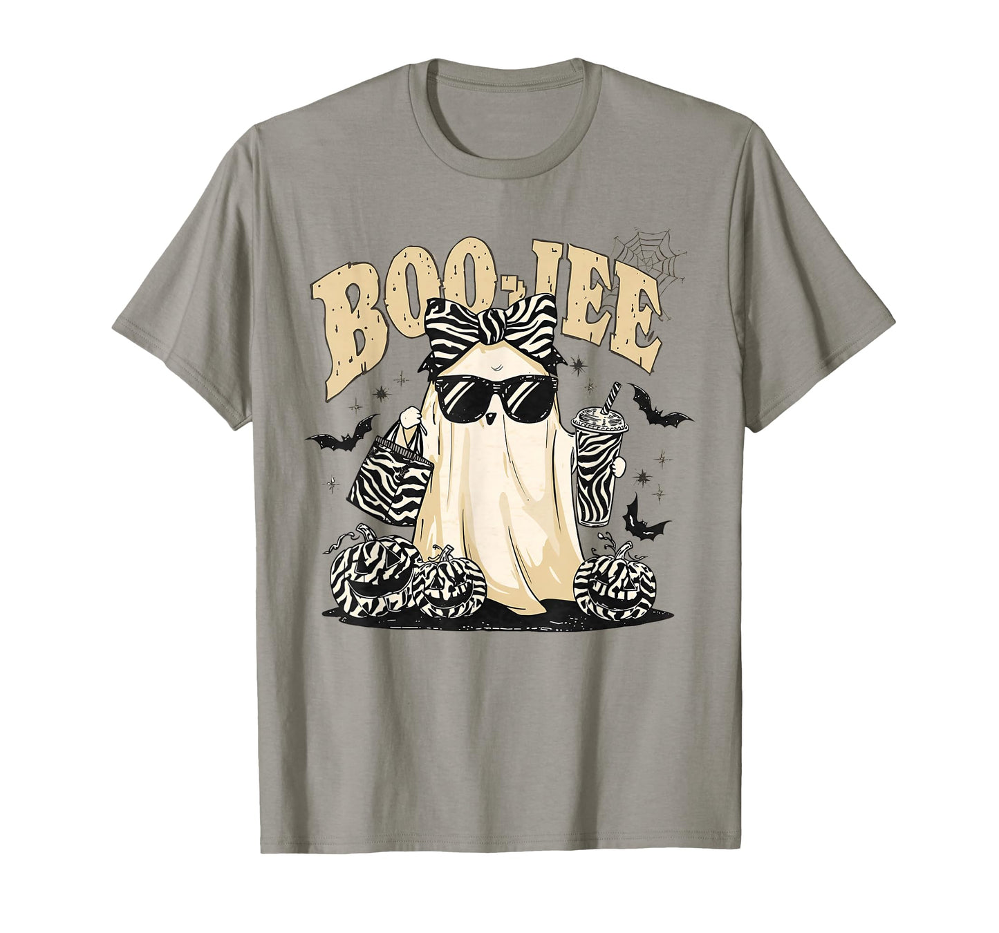 Coquette Leopard Ghost Coffee Boo-JEE Halloween Boujee Ghost T-Shirt