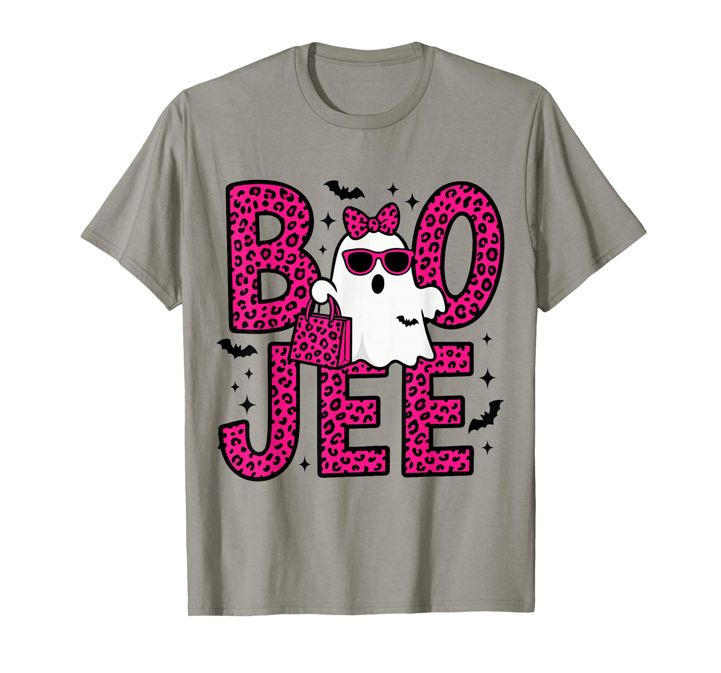 Boo JEE Ghost Coquette Leopard Boo-JEE Coffee Halloween T-Shirt
