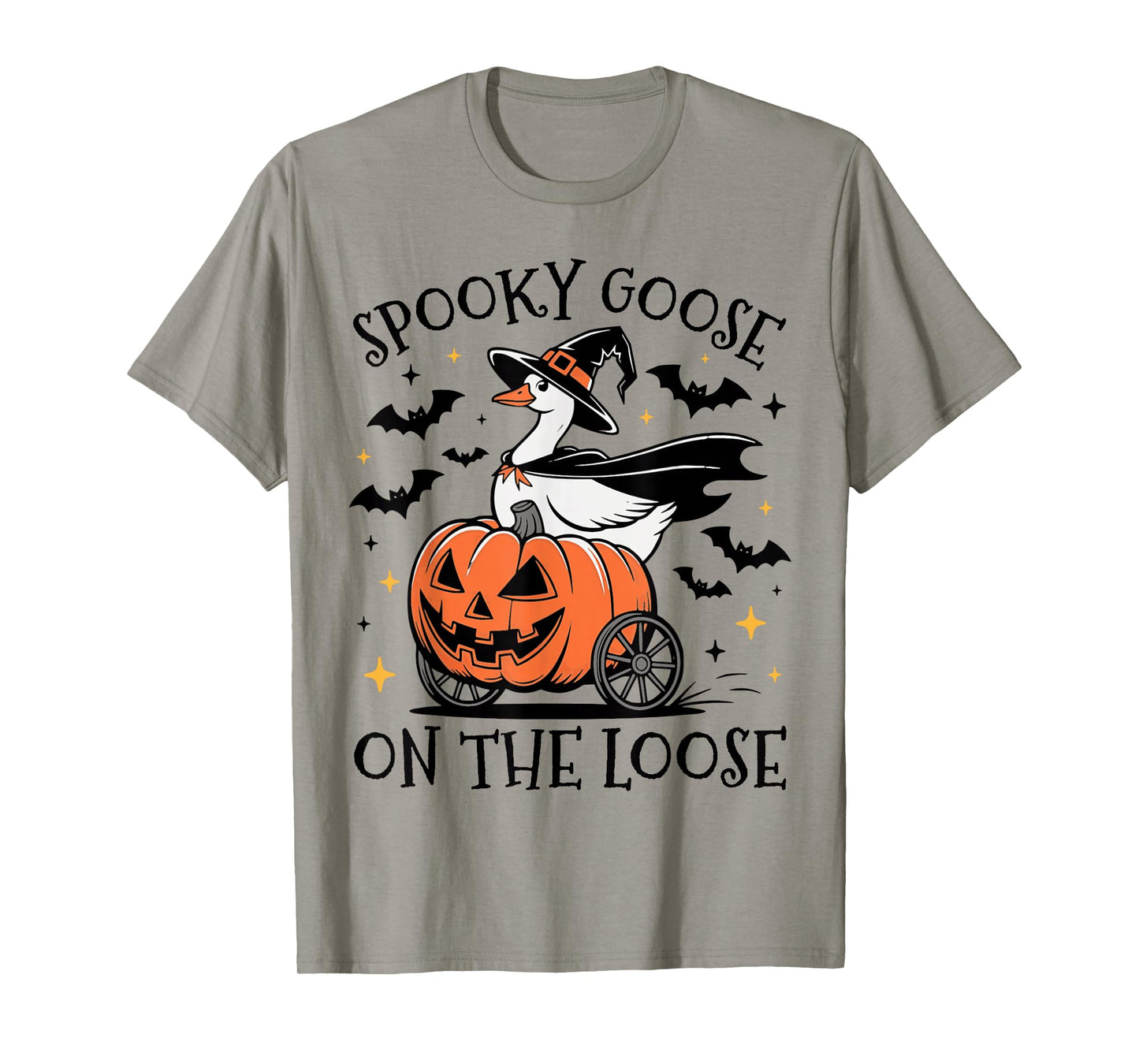 Spooky Goose On The Loose Goose Witch Animal Halloween T-Shirt
