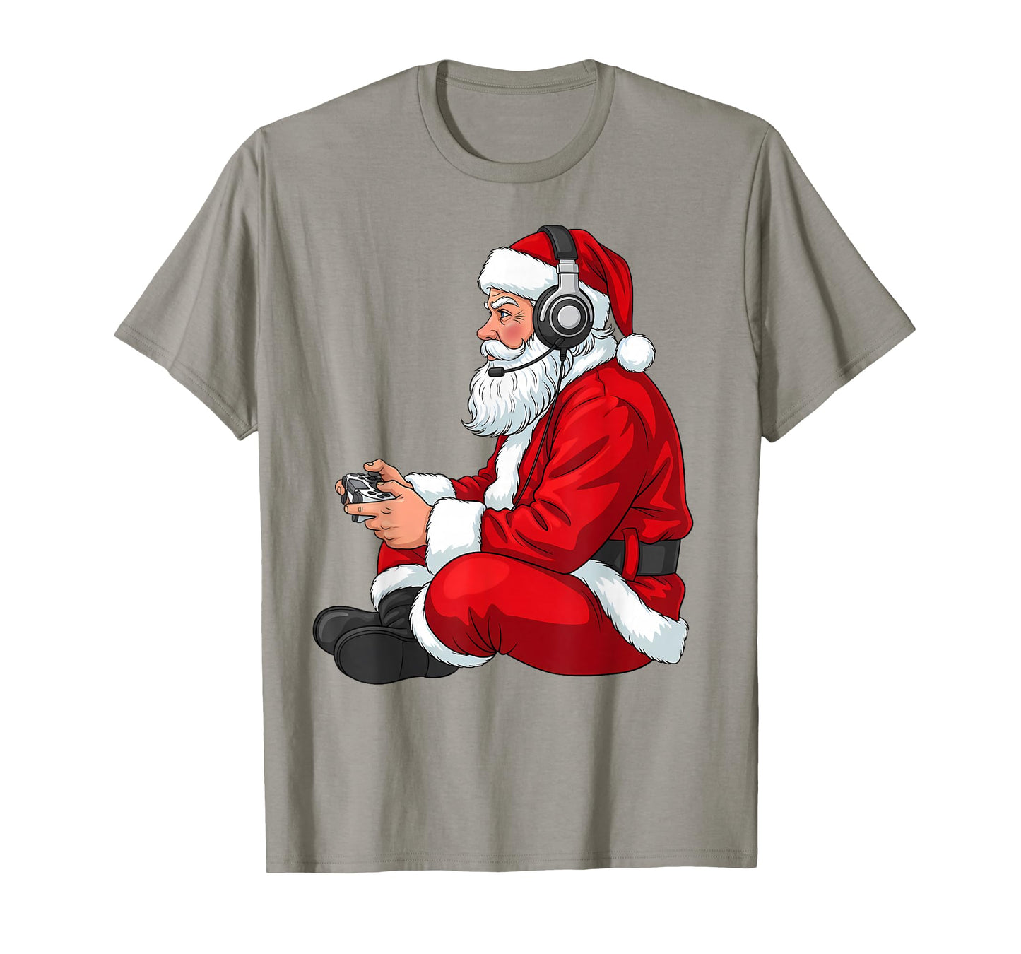 Video Gaming Santa Holding Game Controller Christmas Gamer T-Shirt