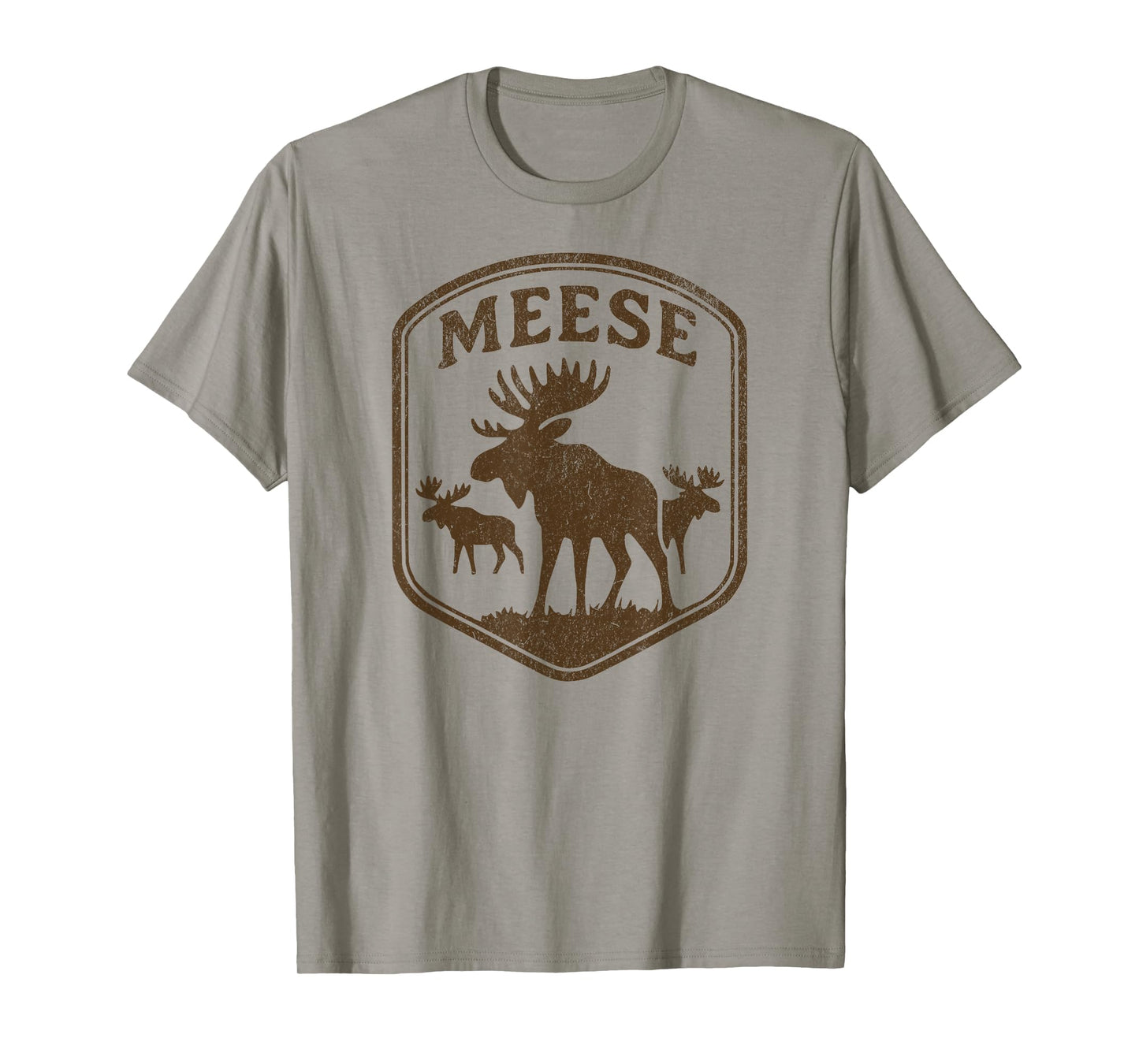 Plural of Moose is Meese Funny Vintage Animal Joke Tee T-Shirt