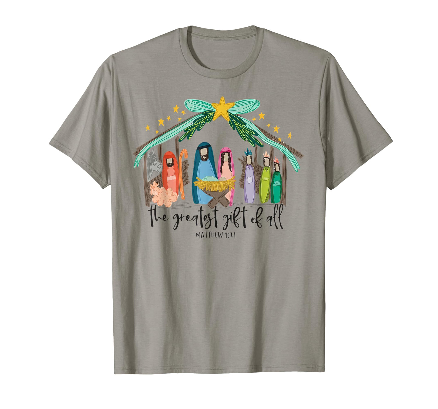 The Greatest Gift For All Christmas Nativity Jesus Christian T-Shirt