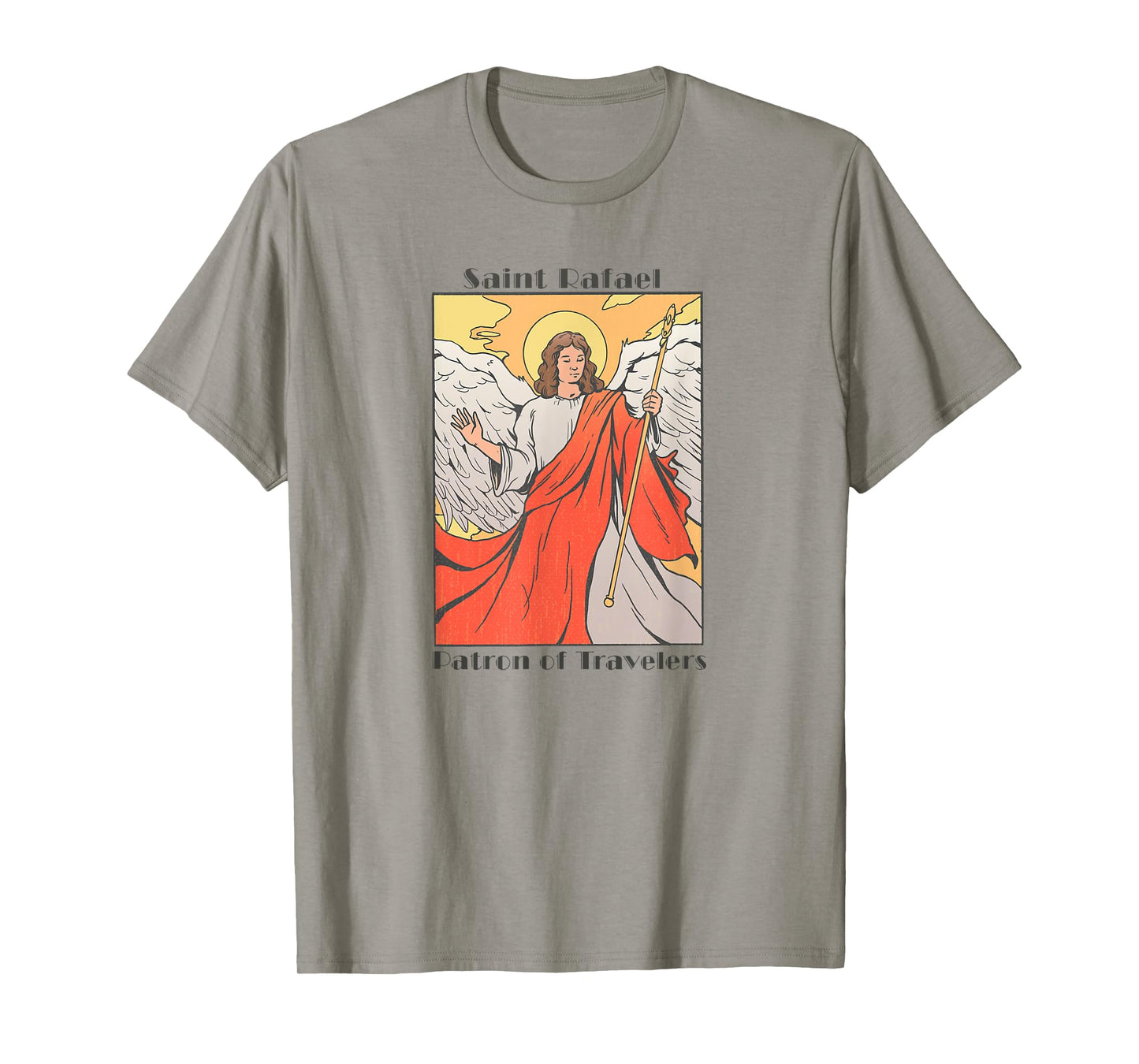 St. Rafael Catholic Archangel Patron Saint of Travel, Travel T-Shirt