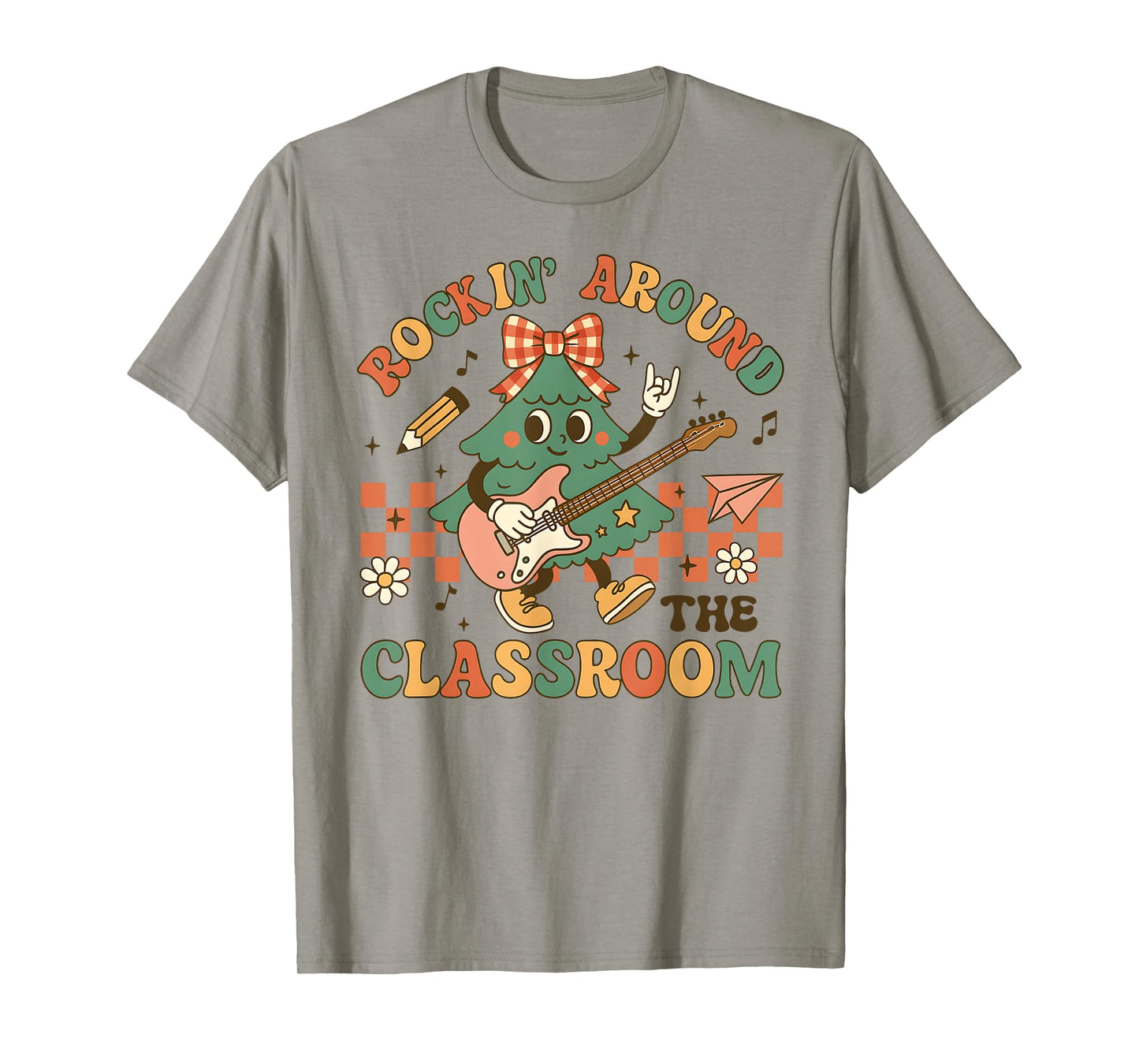 Christmas Tree Rockin' Around The Classroom Teacher Student T-Shirt