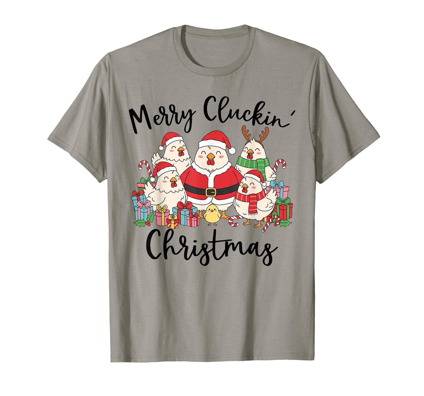 Merry Cluckin’ Christmas, Chicken Santa Hat, Chicken Lover T-Shirt
