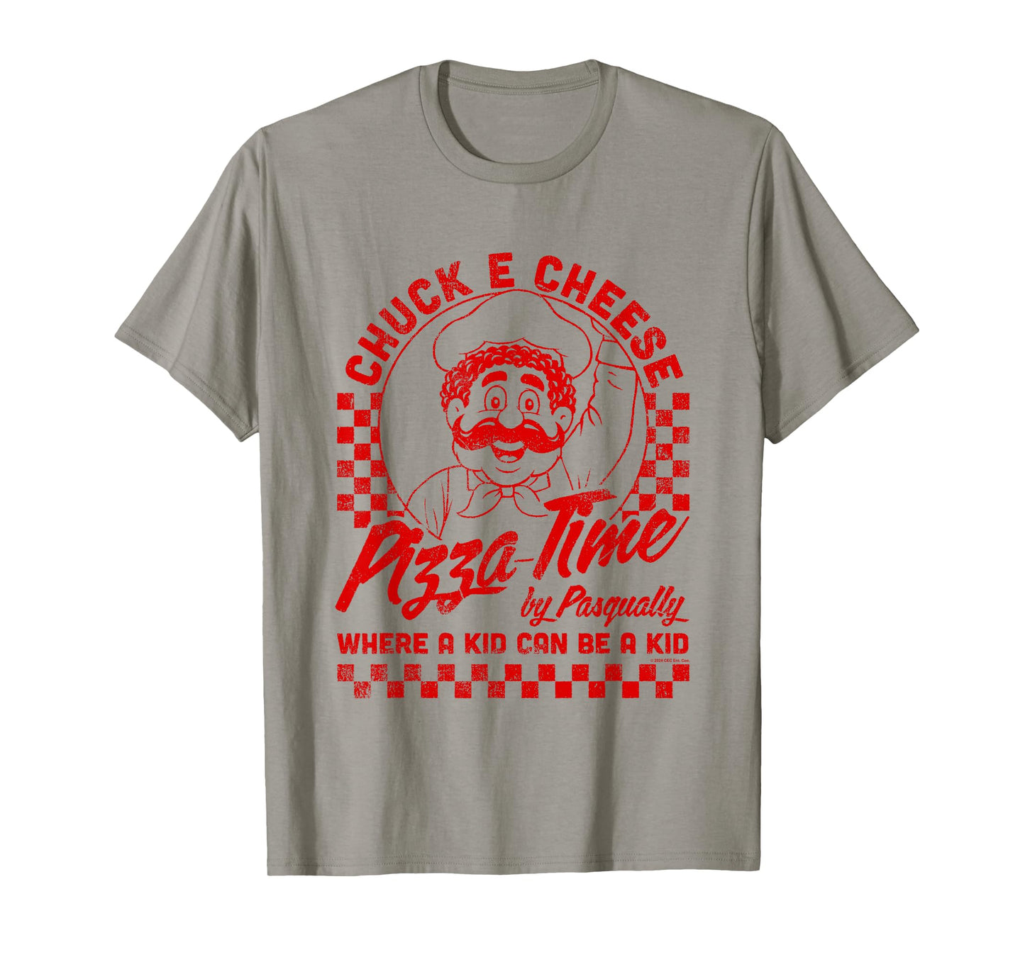 Chuck E. Cheese Pizza Time By Pasqually Vintage Chest Logo T-Shirt
