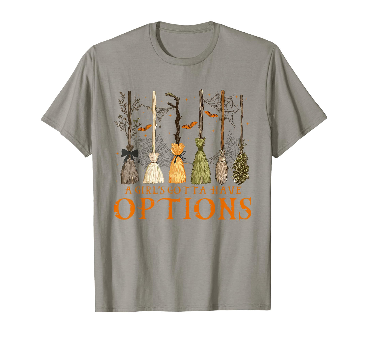 A Girl Gotta Have Options Halloween Witchy Salem Witch Broom T-Shirt